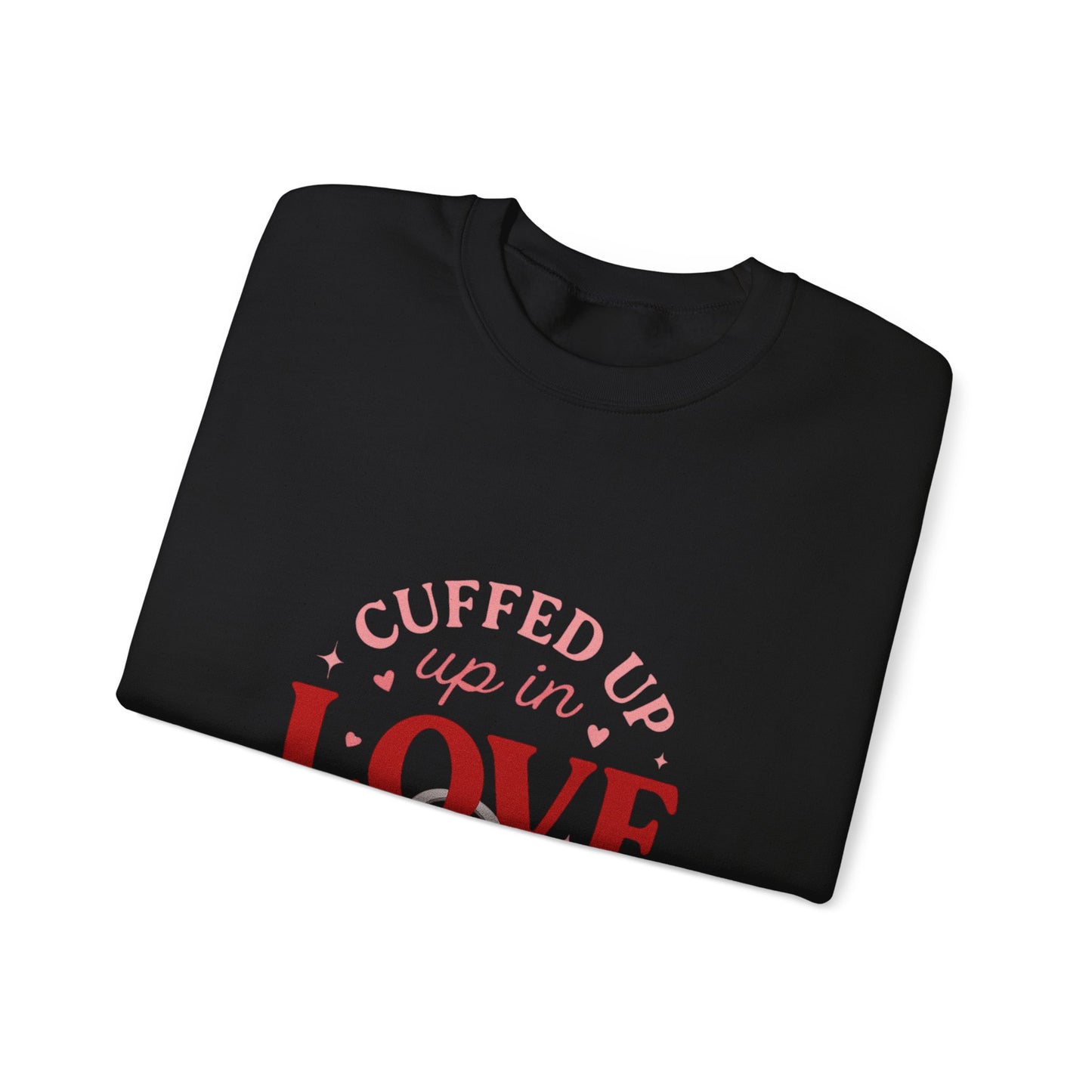 Cuffed Up in Love Crewneck Sweatshirt — Cozy Romantic Pullover