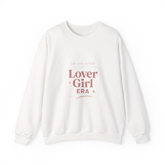 Lover Girl Valentines Sweatshirt | Cute Typography Heart Design