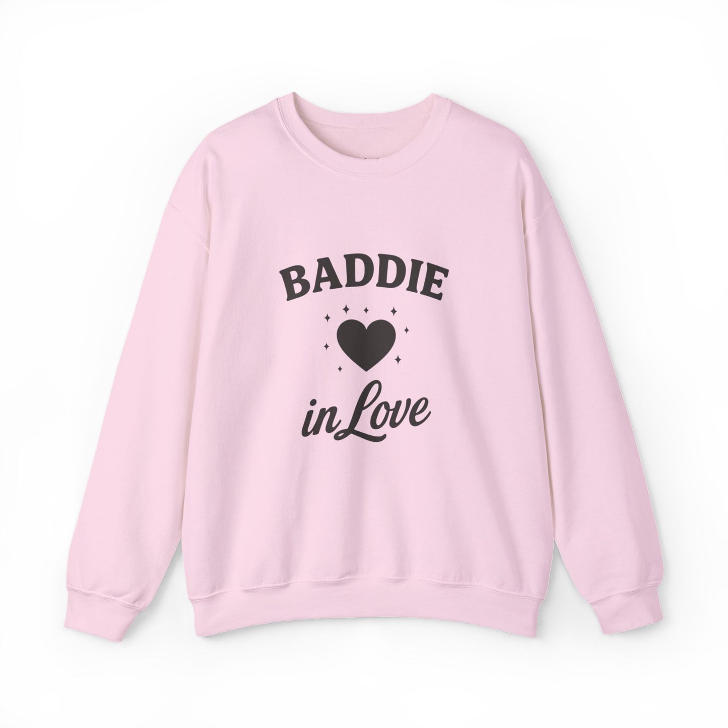 Baddie in Love sweatshirt | Heart typography crewneck