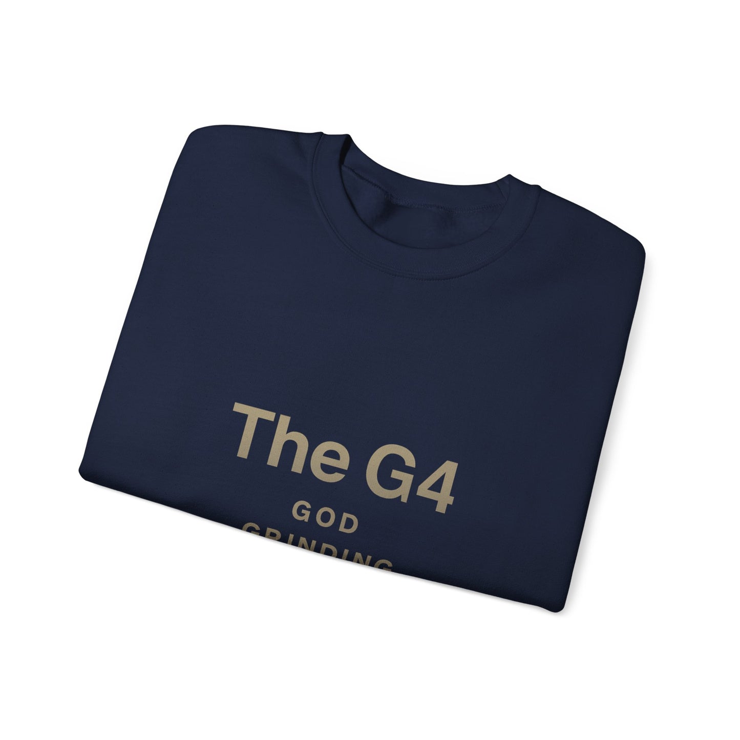 Crewneck Sweatshirt — "The G4: God, Grinding, Grace, Growing" Inspirational Christian Pullover