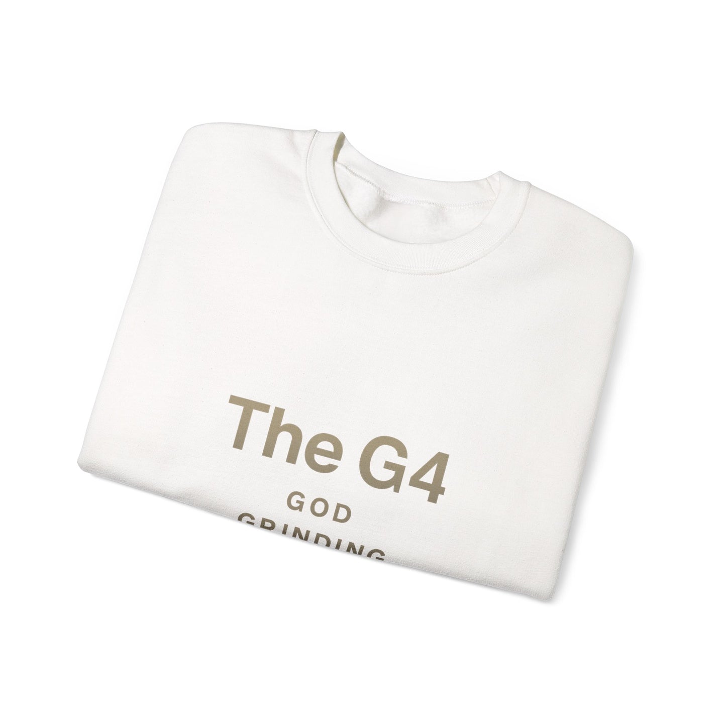 Crewneck Sweatshirt — "The G4: God, Grinding, Grace, Growing" Inspirational Christian Pullover