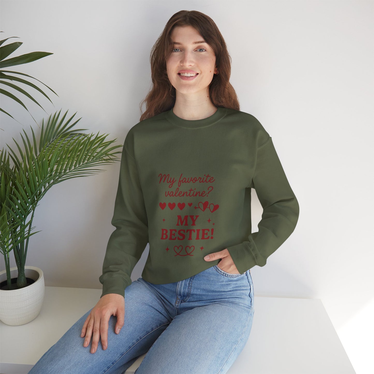 My Favorite Valentine My Bestie sweatshirt | Friendship Valentine Crewneck