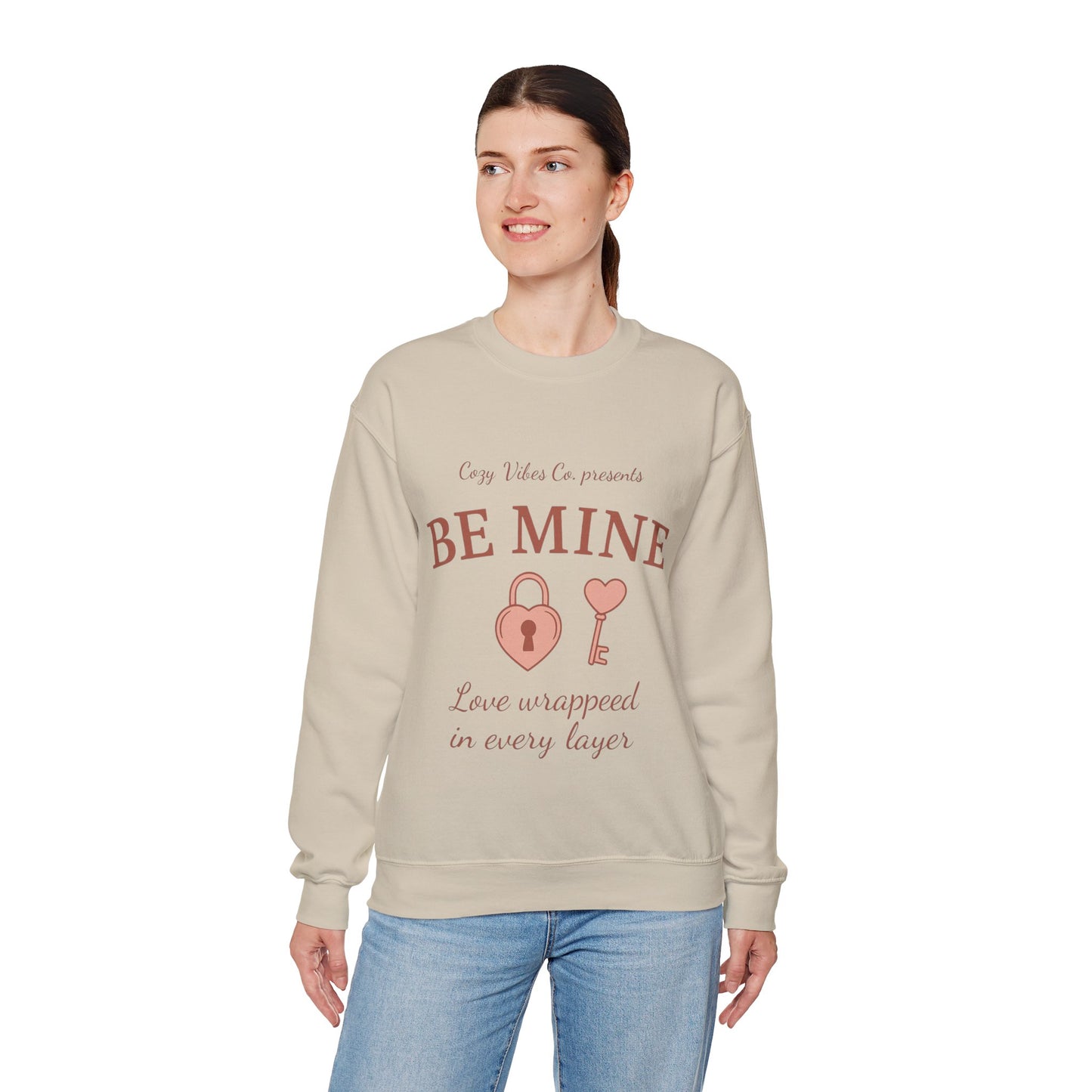 Be Mine Lock & Key Crewneck Sweatshirt — Romantic Valentine’s Day Pullover