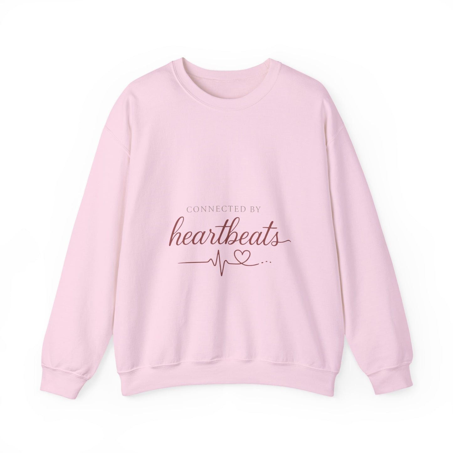 Connected by Heartbeats sweatshirt | heartbeat script design