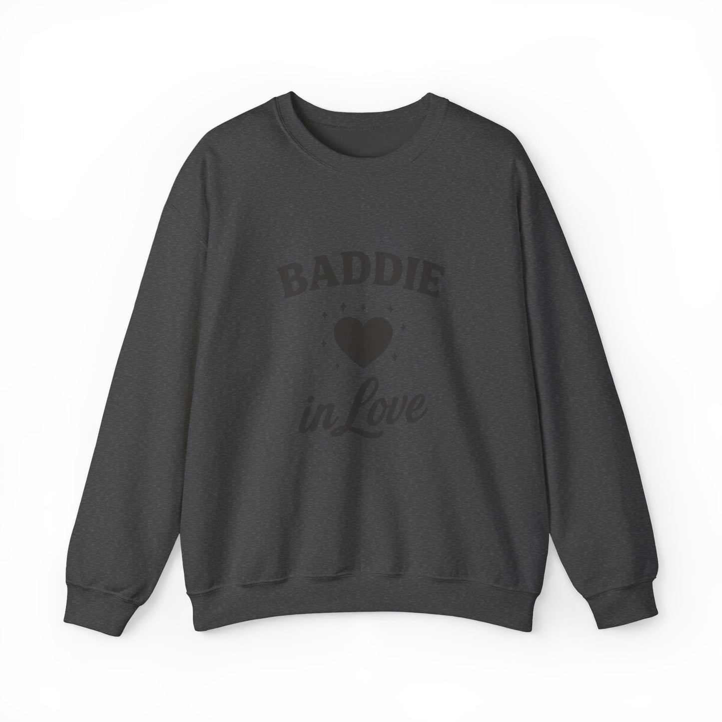 Baddie in Love sweatshirt | Heart typography crewneck