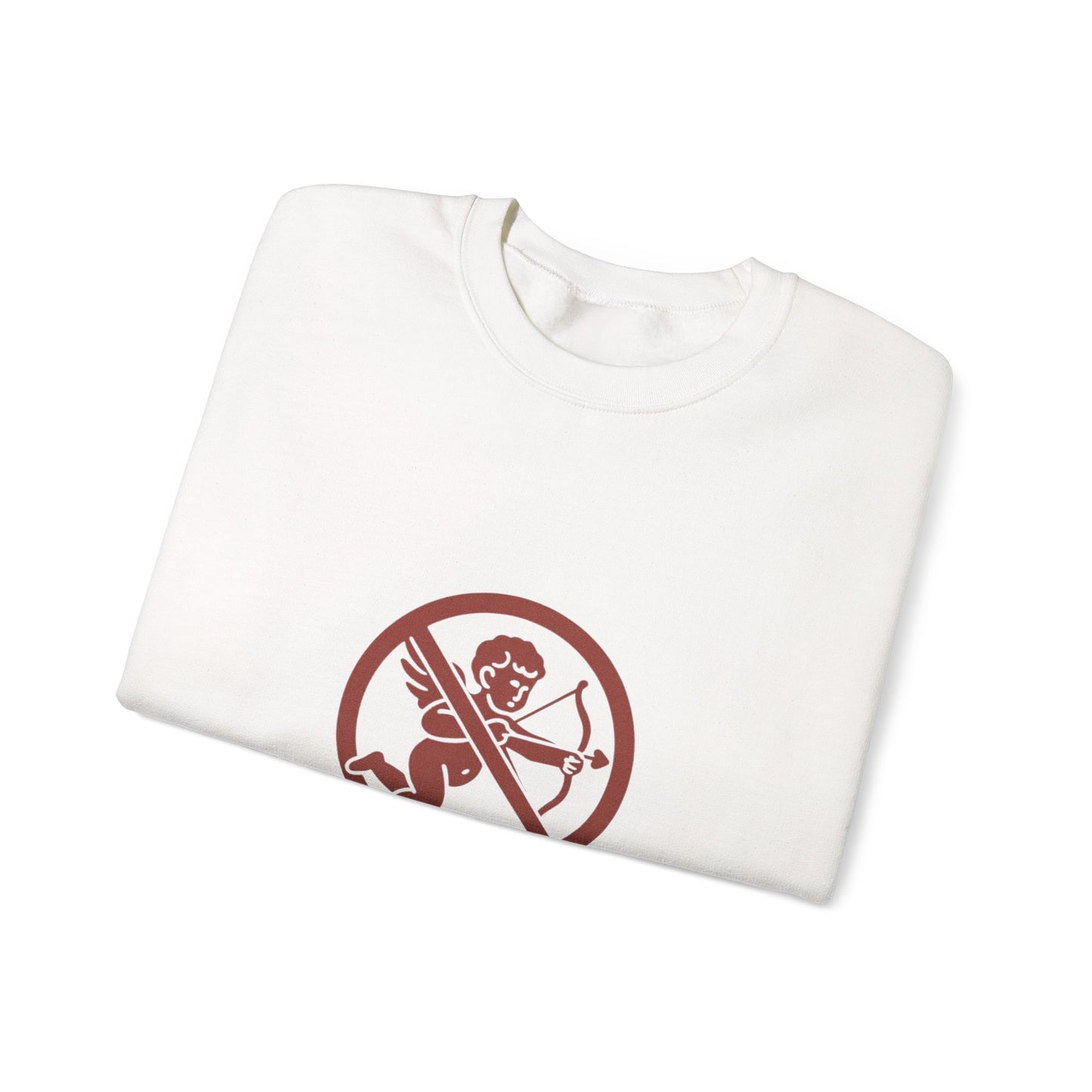 Not Today Cupid sweatshirt | anti-valentine crewneck, funny cupid graphic