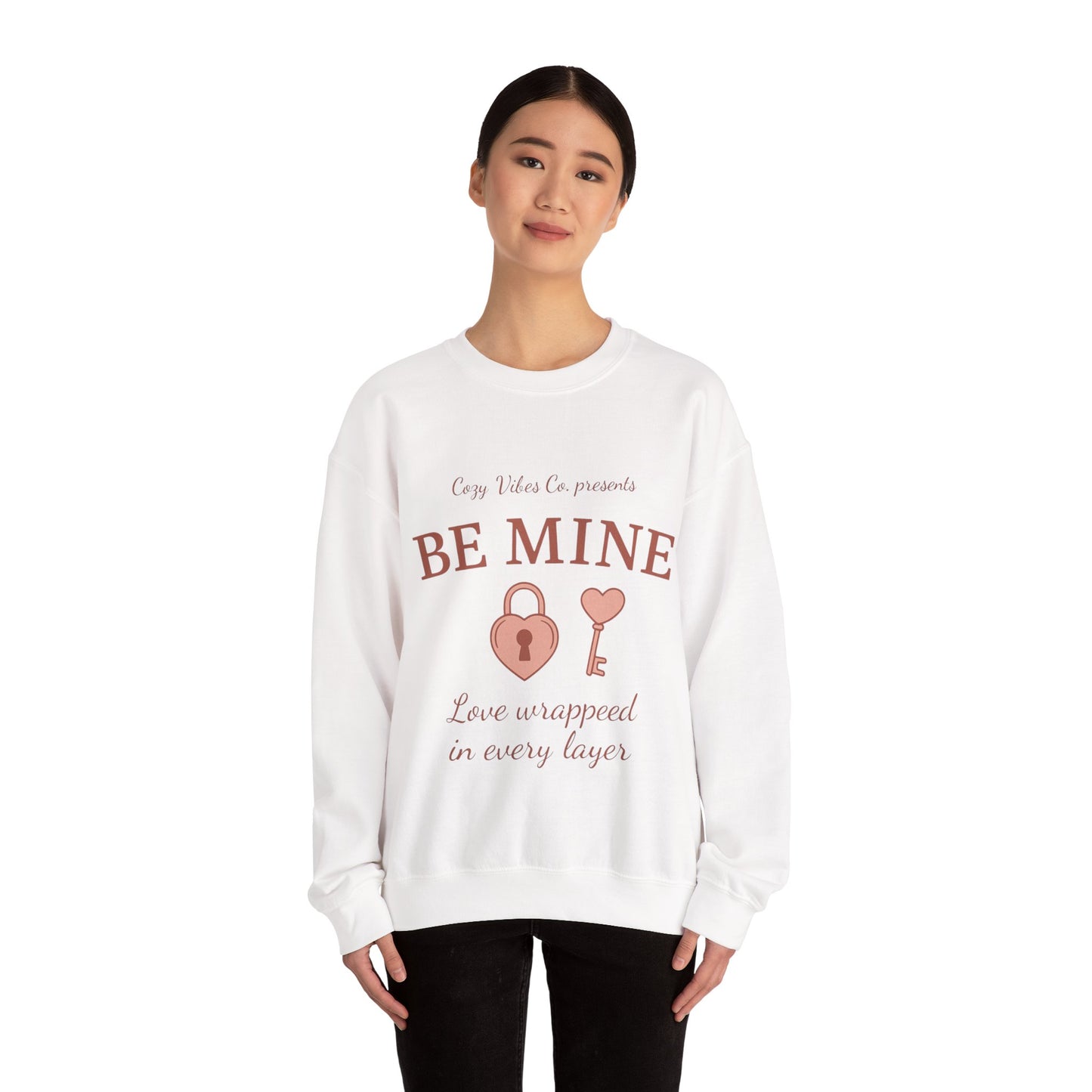 Be Mine Lock & Key Crewneck Sweatshirt — Romantic Valentine’s Day Pullover