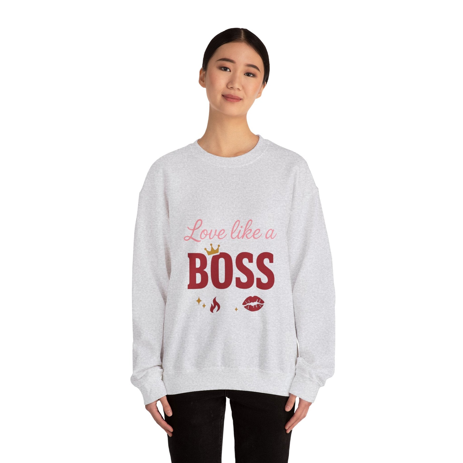 Love Like a Boss sweatshirt | Romantic typography crewneck Printify