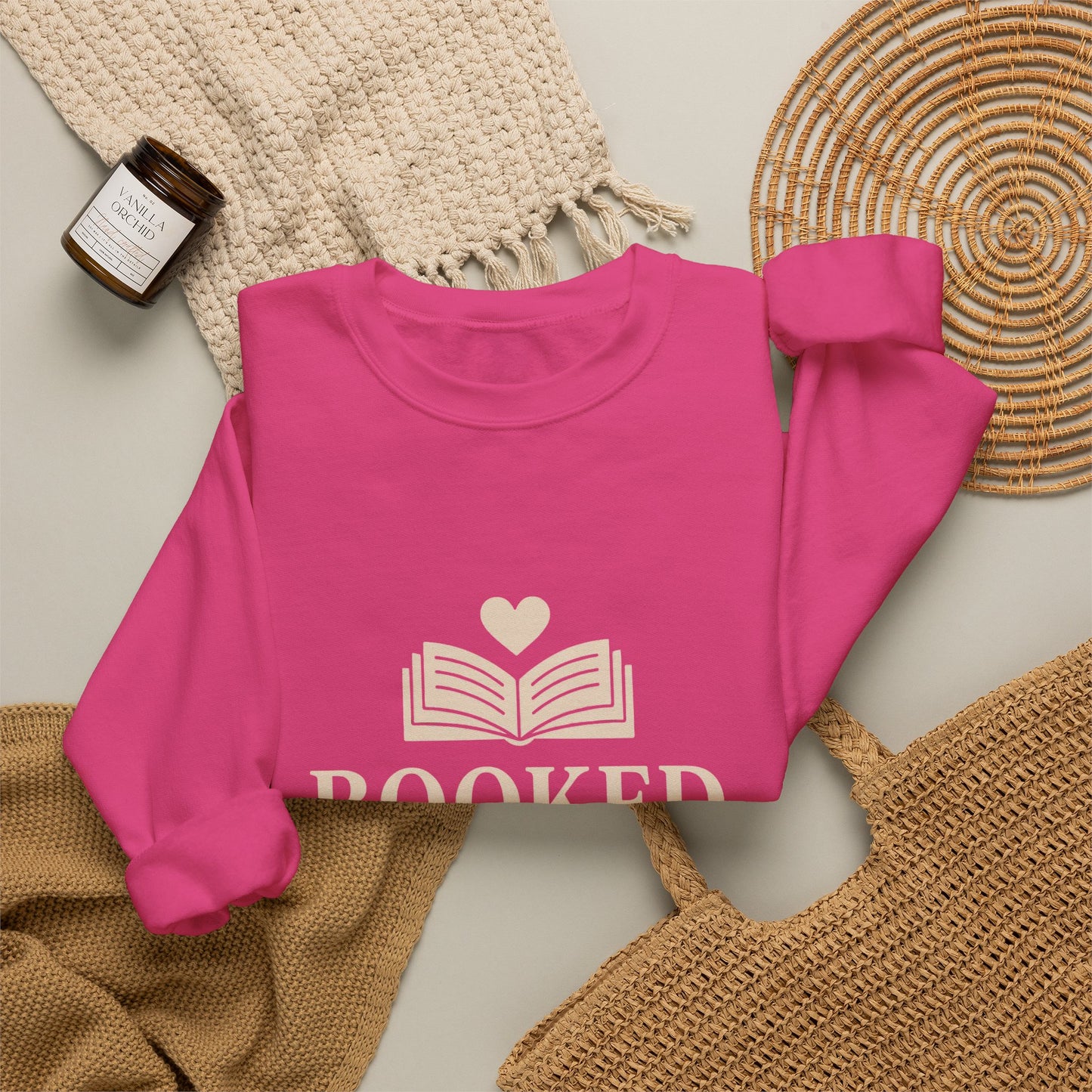 Booked and in Love Sweatshirt | Book Lovers Crewneck, Reading Graphic