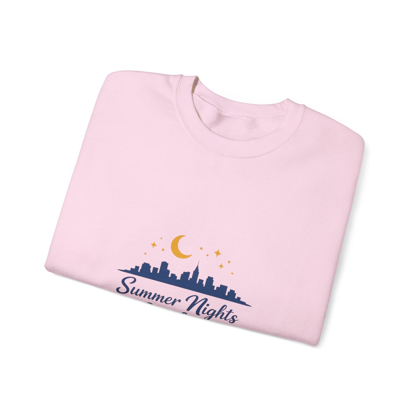 Summer Vibes Crewneck Sweatshirt — "Summer Nights and City Lights"