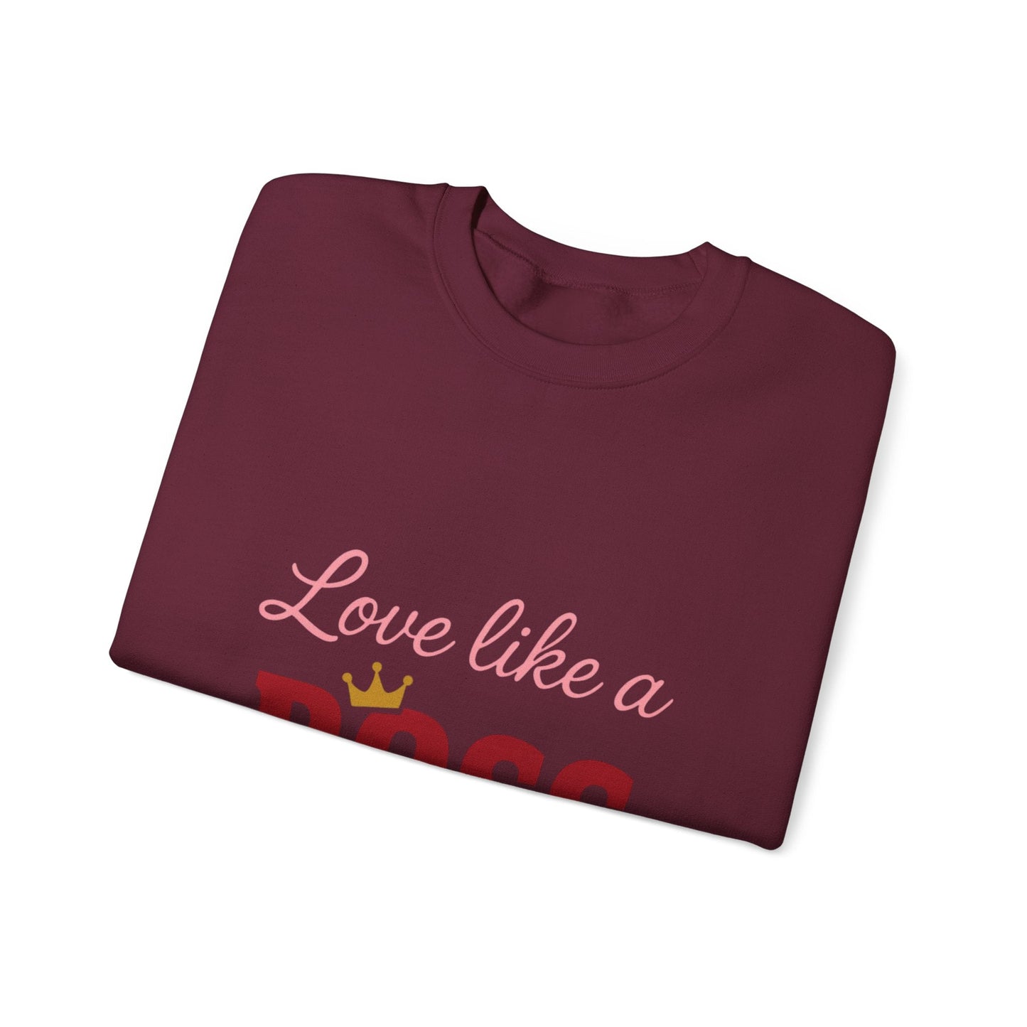 Love Like a Boss sweatshirt | Romantic typography crewneck Printify