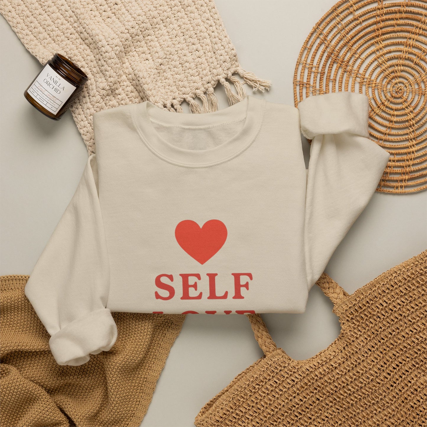 Self Love Club Crewneck Sweatshirt — Inspirational Self-Care Pullover