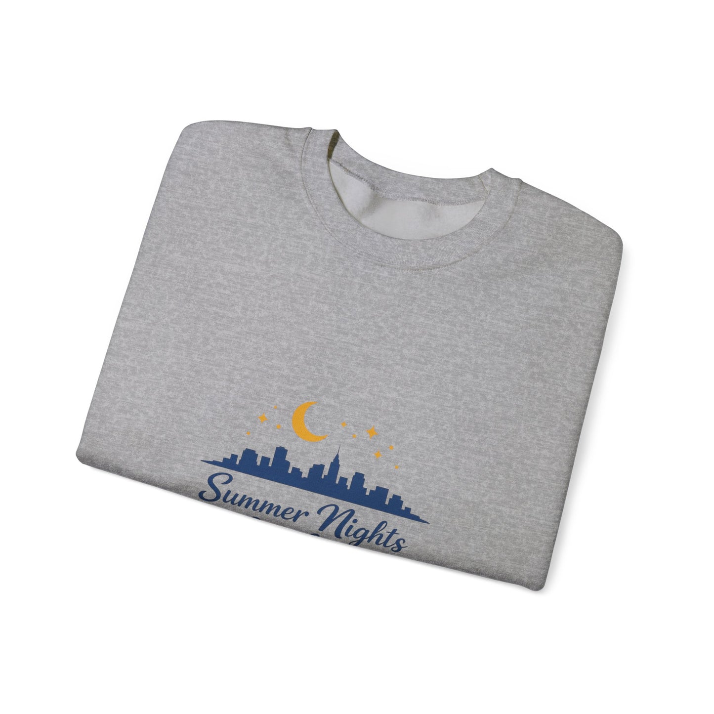 Summer Vibes Crewneck Sweatshirt — "Summer Nights and City Lights"