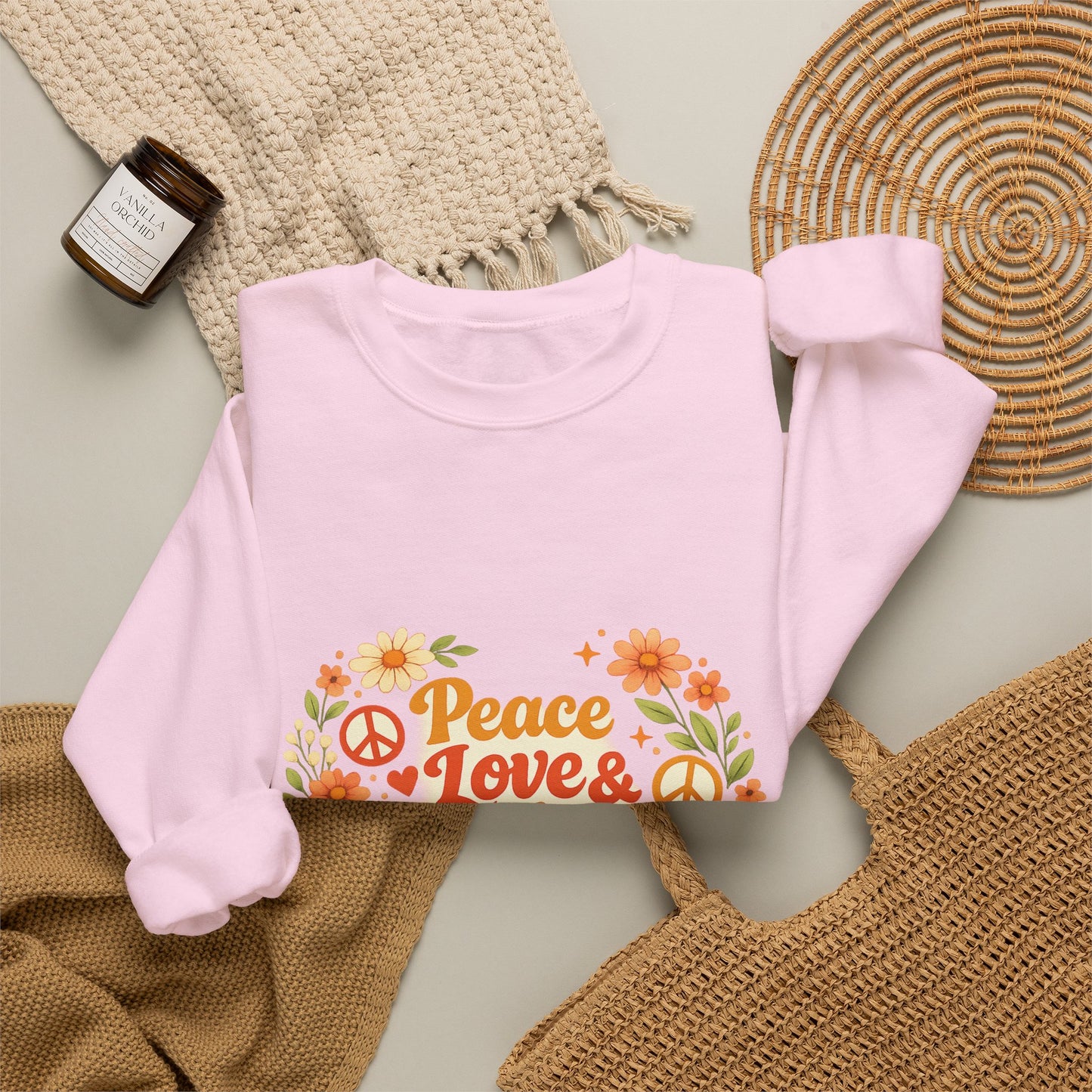 Peace Love and Summer Sweatshirt — Summer Vibes Crewneck