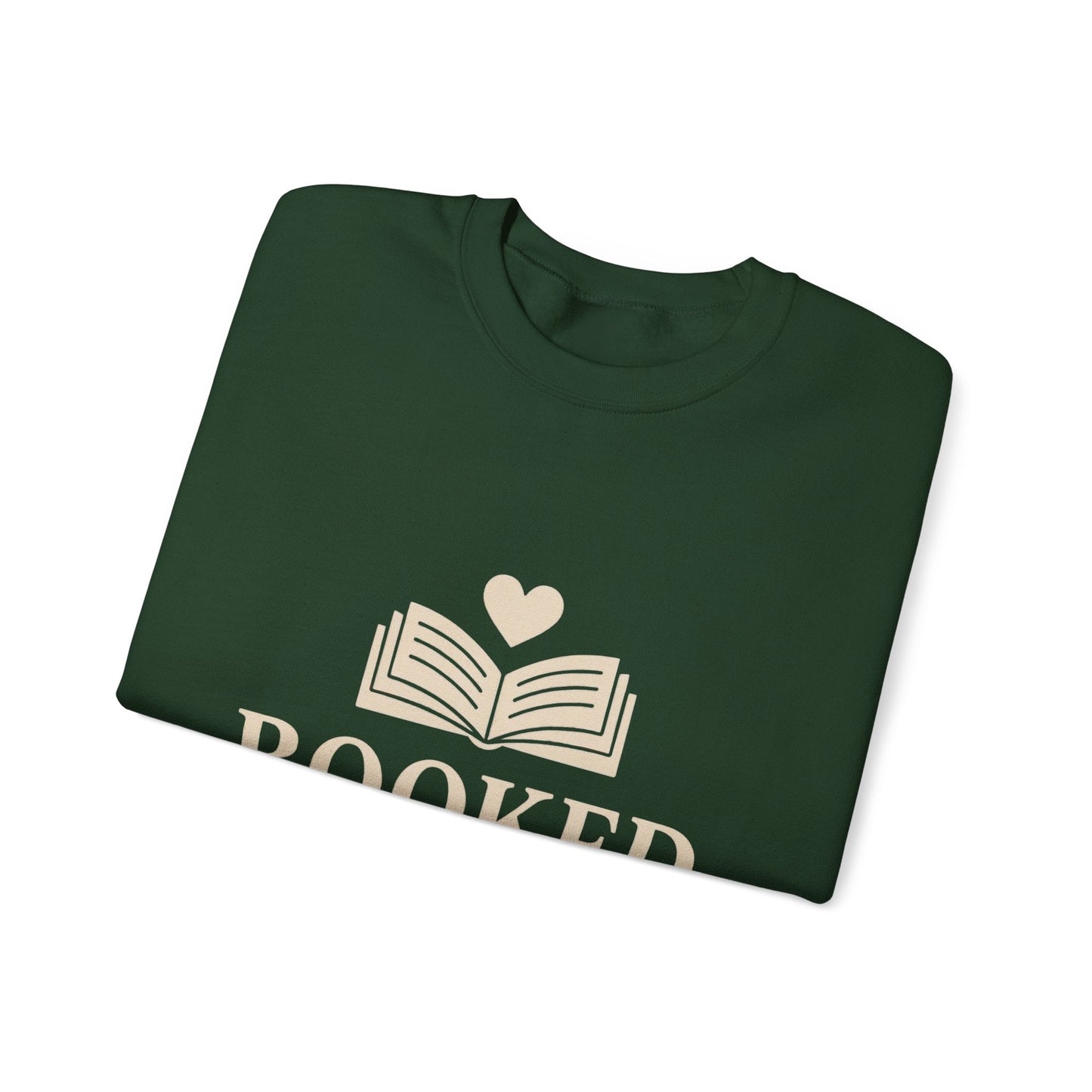 Booked and in Love Sweatshirt | Book Lovers Crewneck, Reading Graphic Printify