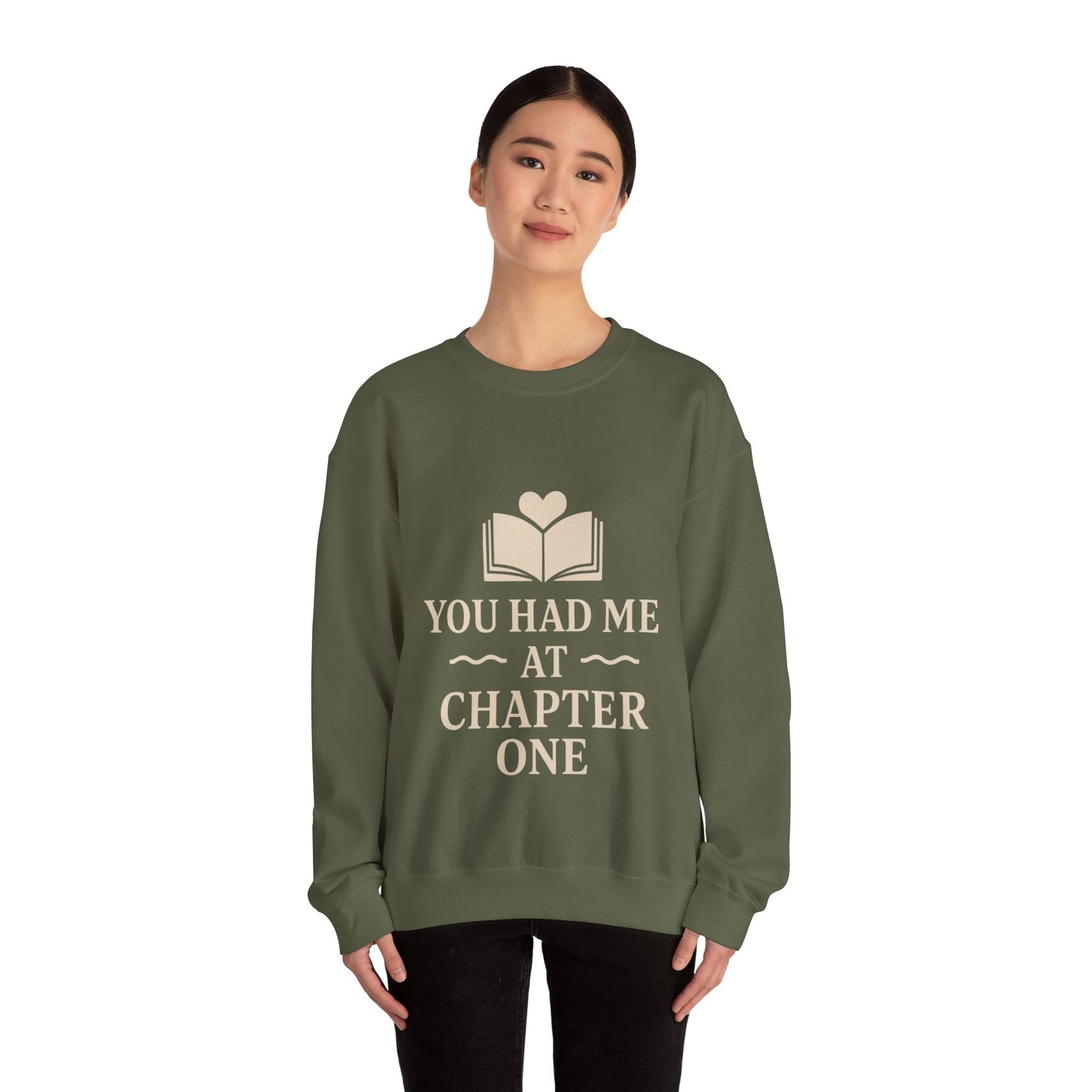 You Turned the Page Book Graphic Sweatshirt | Cozy Reading Quote Crewneck