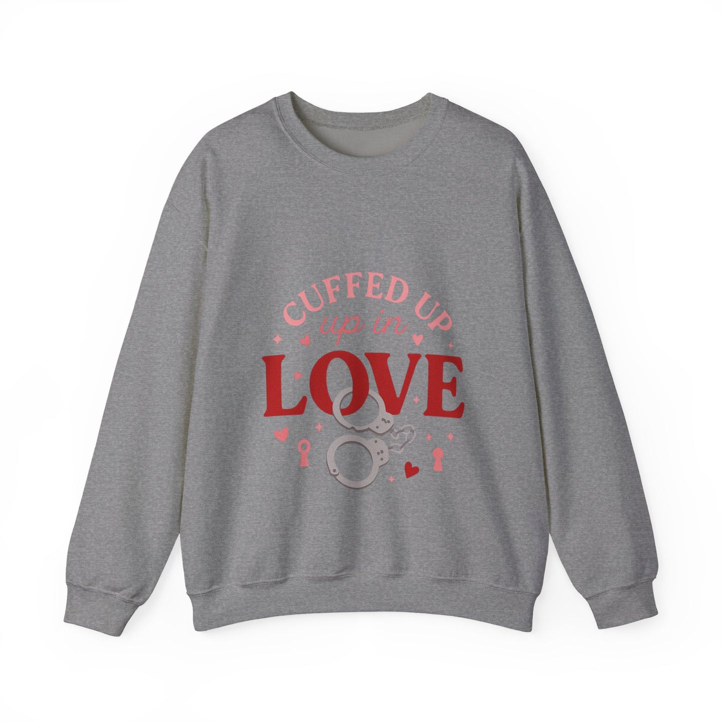 Cuffed Up in Love Crewneck Sweatshirt — Cozy Romantic Pullover