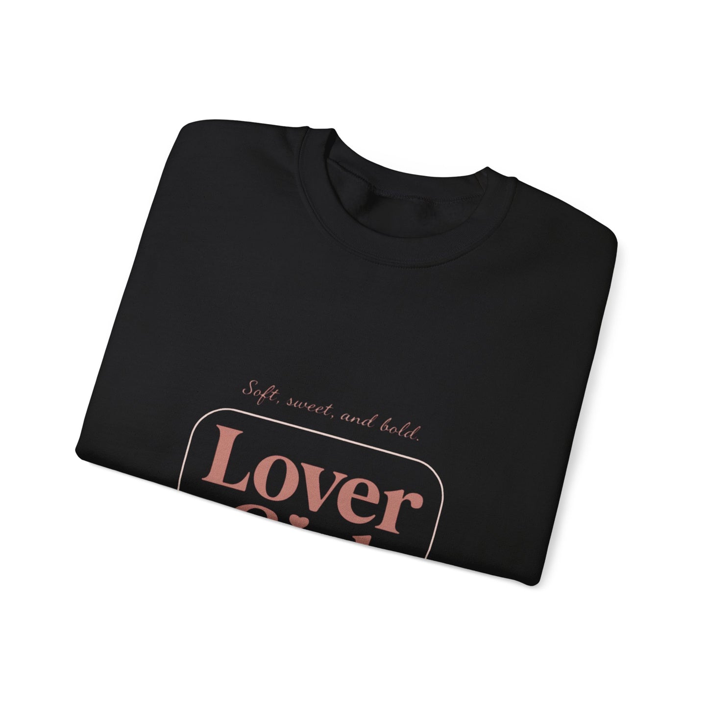 Lover Girl Valentines Sweatshirt | Cute Typography Heart Design