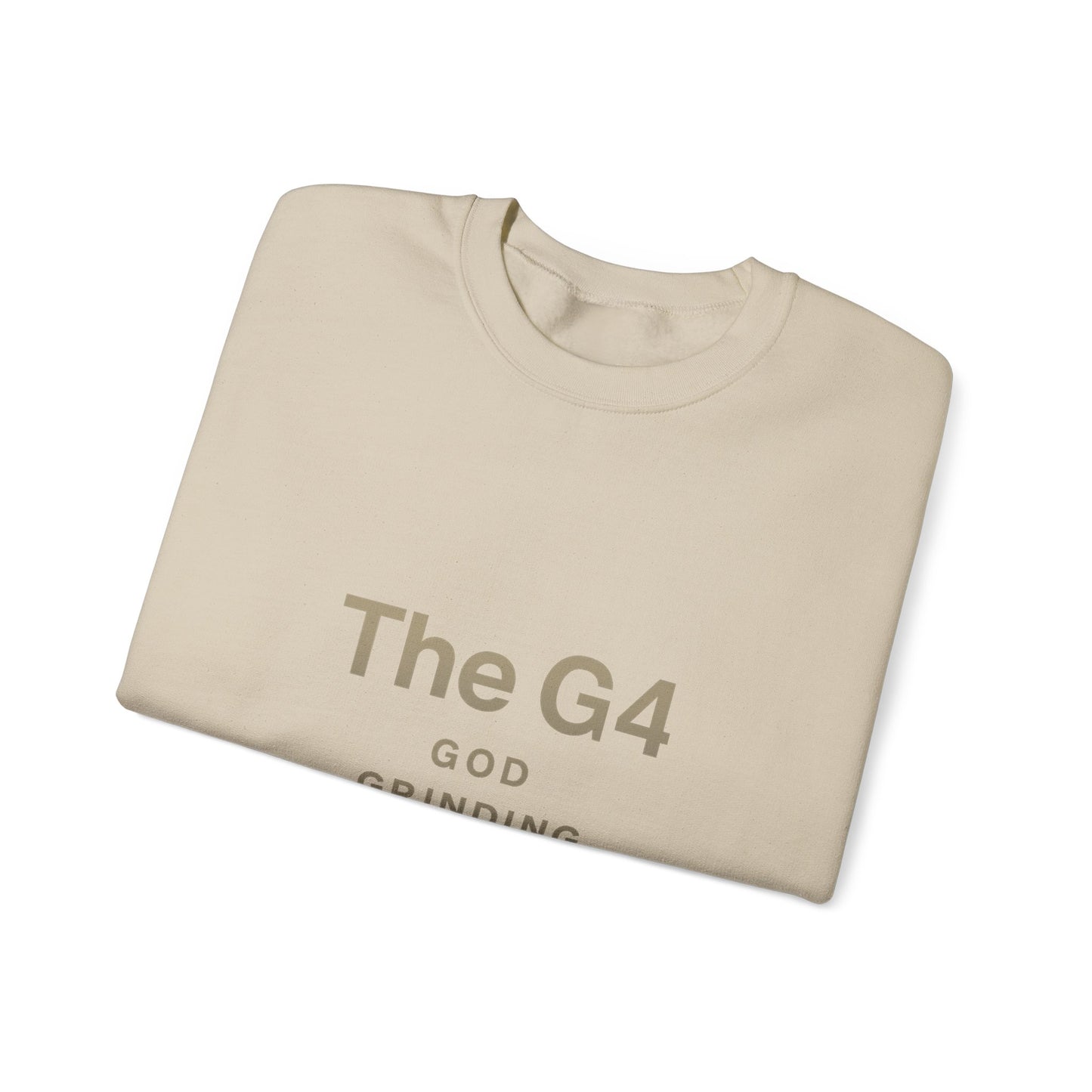 Crewneck Sweatshirt — "The G4: God, Grinding, Grace, Growing" Inspirational Christian Pullover