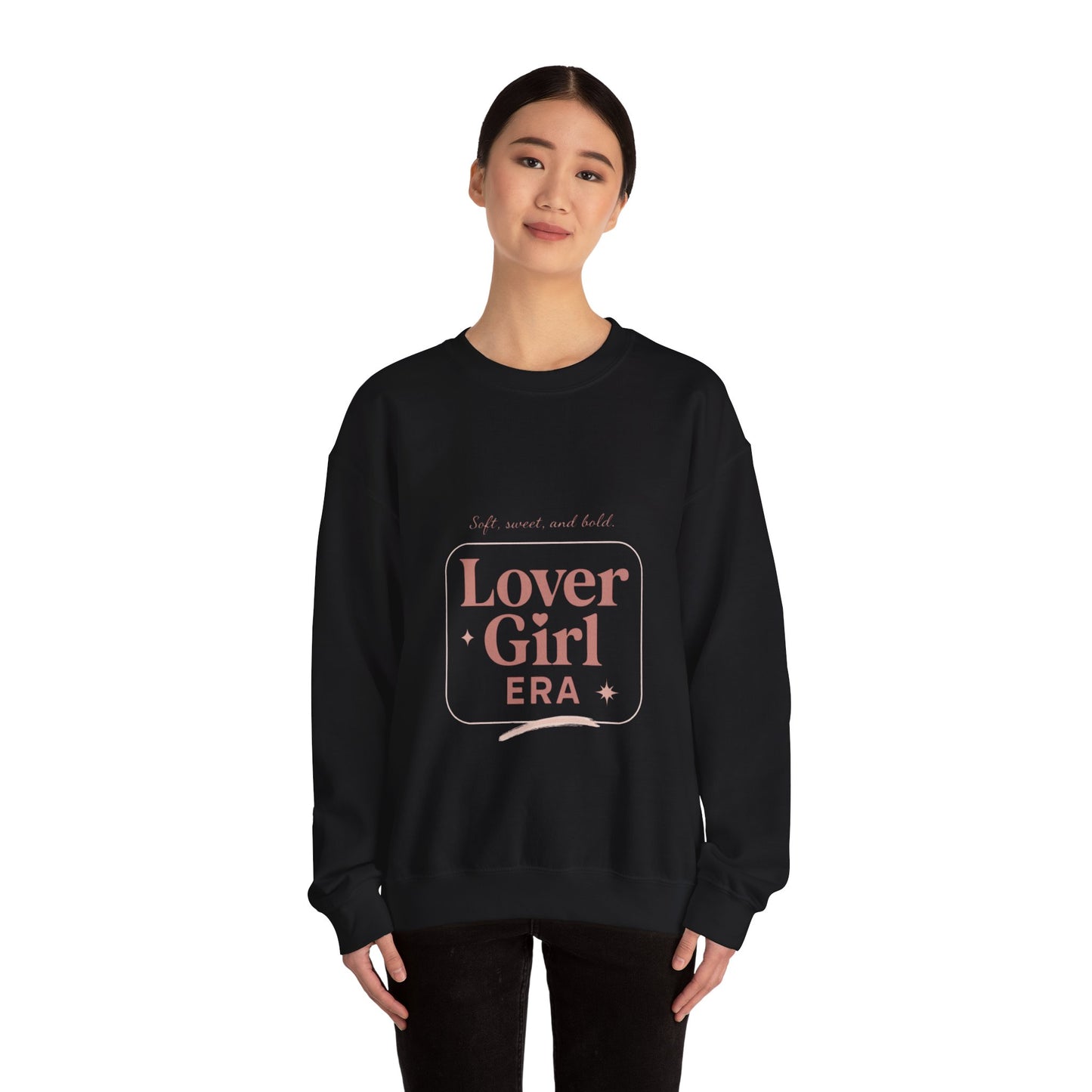 Lover Girl Valentines Sweatshirt | Cute Typography Heart Design