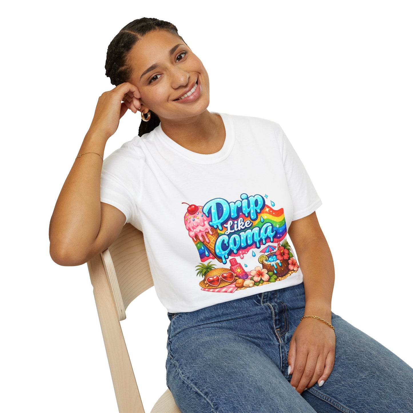 Drip Like Coma Tropical Graphic T-Shirt