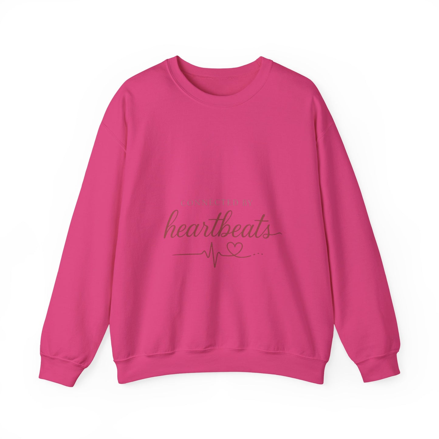 Connected by Heartbeats sweatshirt | heartbeat script design