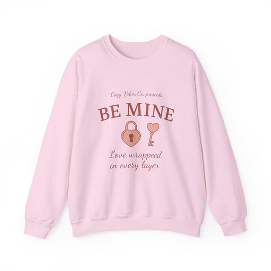 Be Mine Lock & Key Crewneck Sweatshirt — Romantic Valentine’s Day Pullover