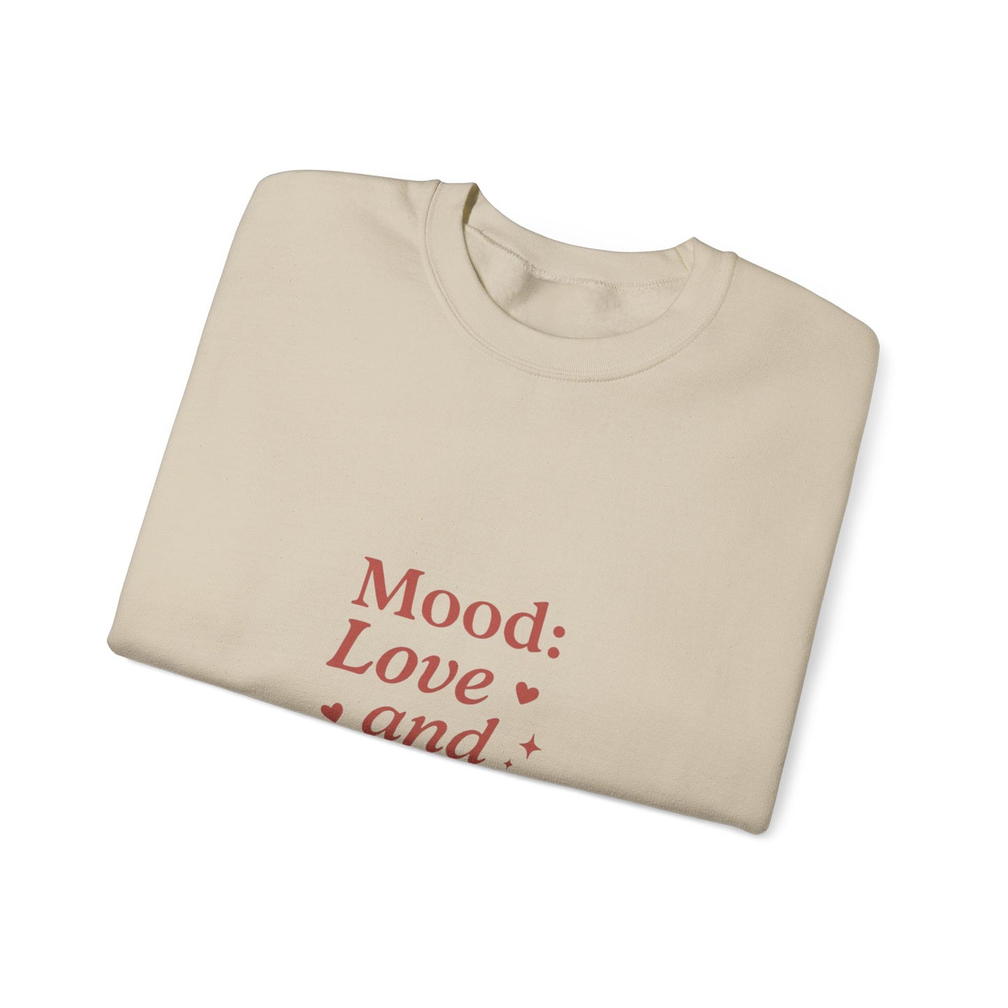 Mood: Love and Chill sweatshirt | Cozy slogan crewneck