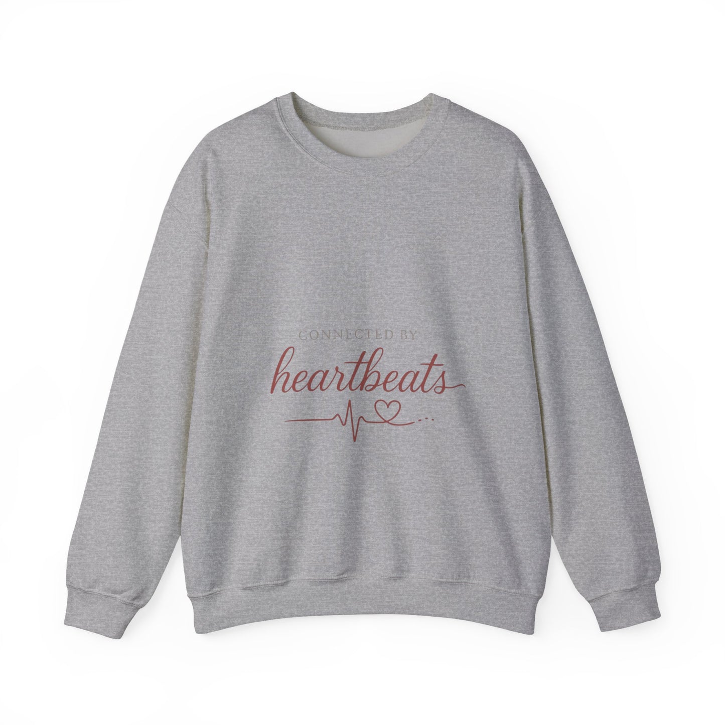 Connected by Heartbeats sweatshirt | heartbeat script design