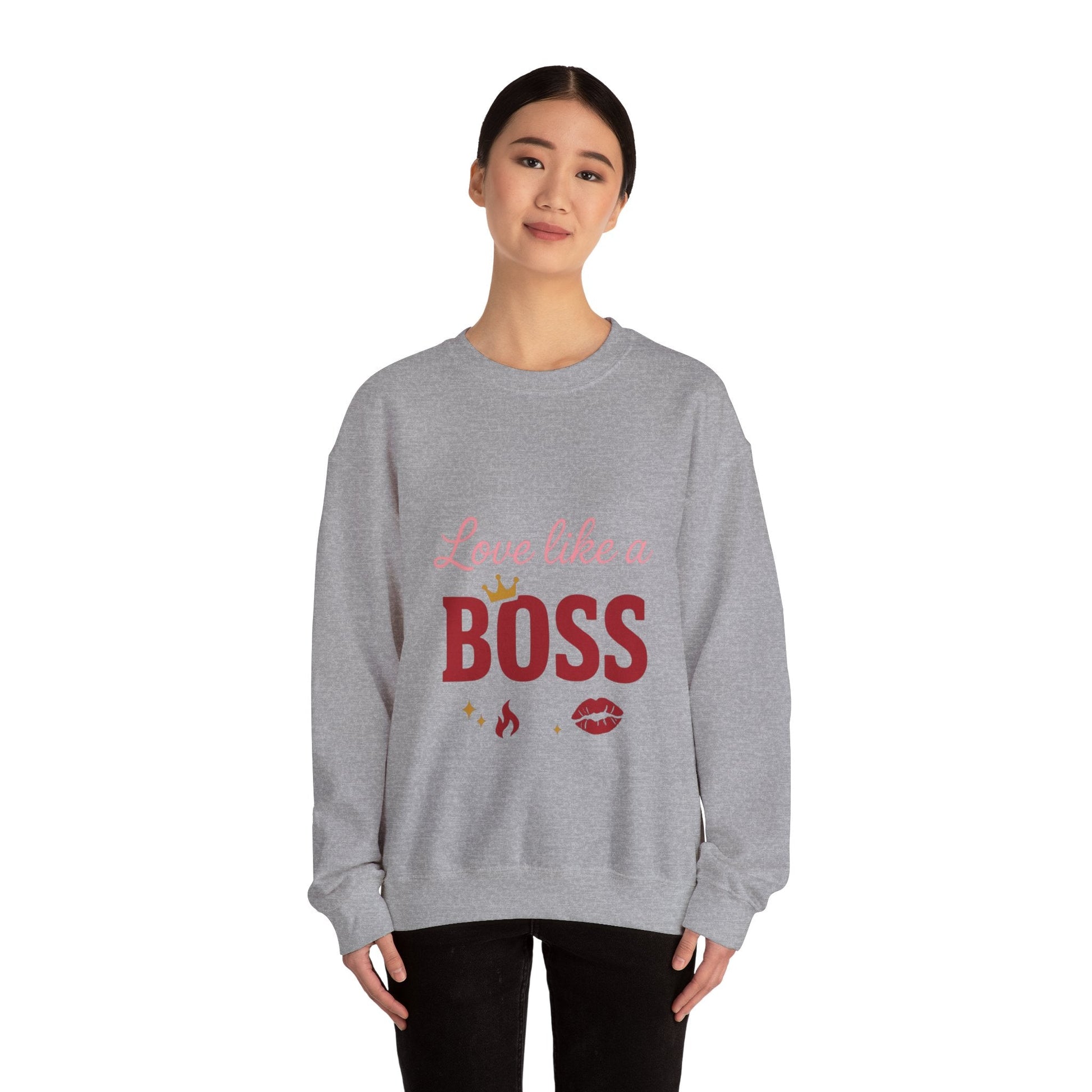 Love Like a Boss sweatshirt | Romantic typography crewneck Printify