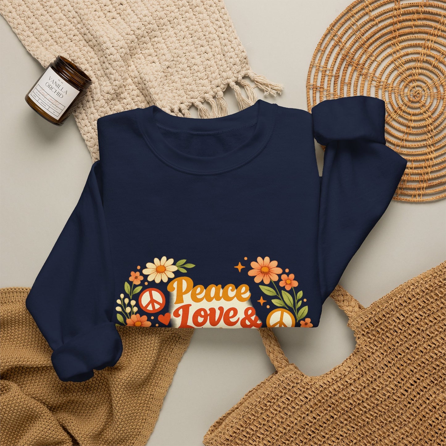 Peace Love and Summer Sweatshirt — Summer Vibes Crewneck