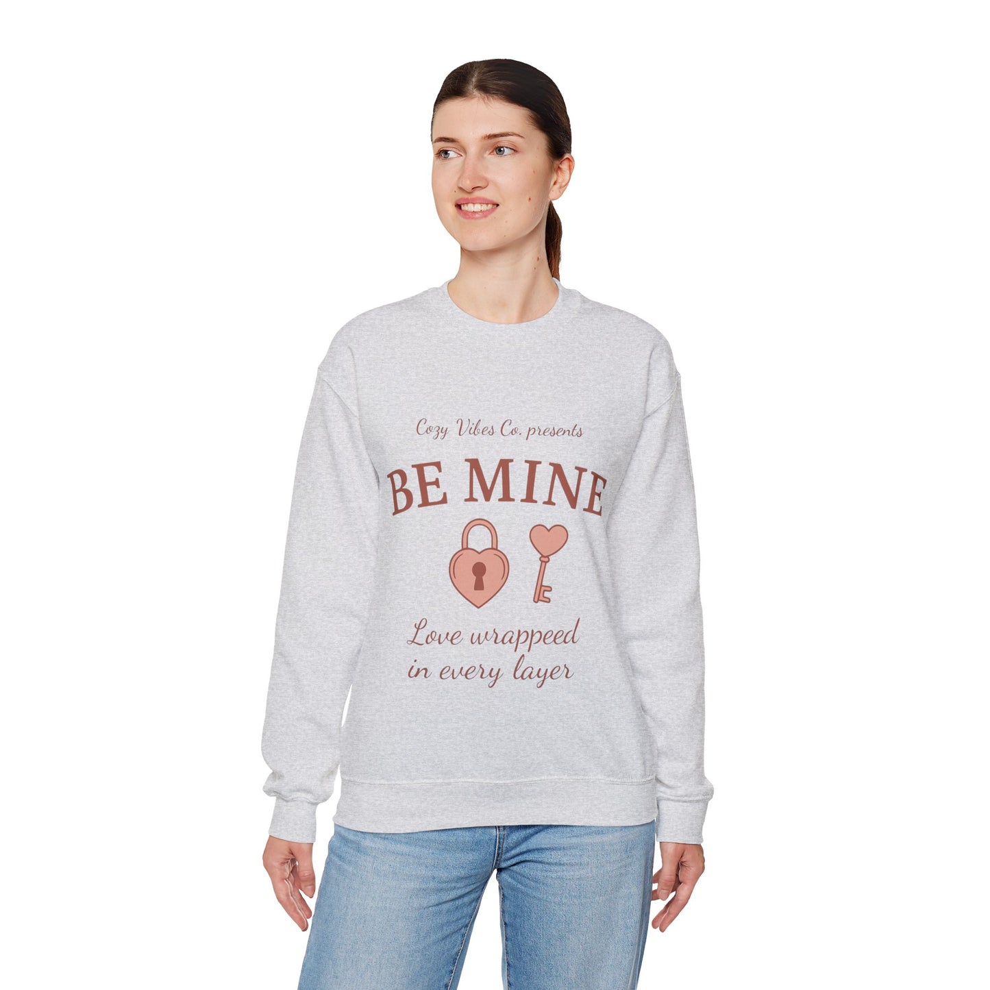 Be Mine Lock & Key Crewneck Sweatshirt — Romantic Valentine’s Day Pullover