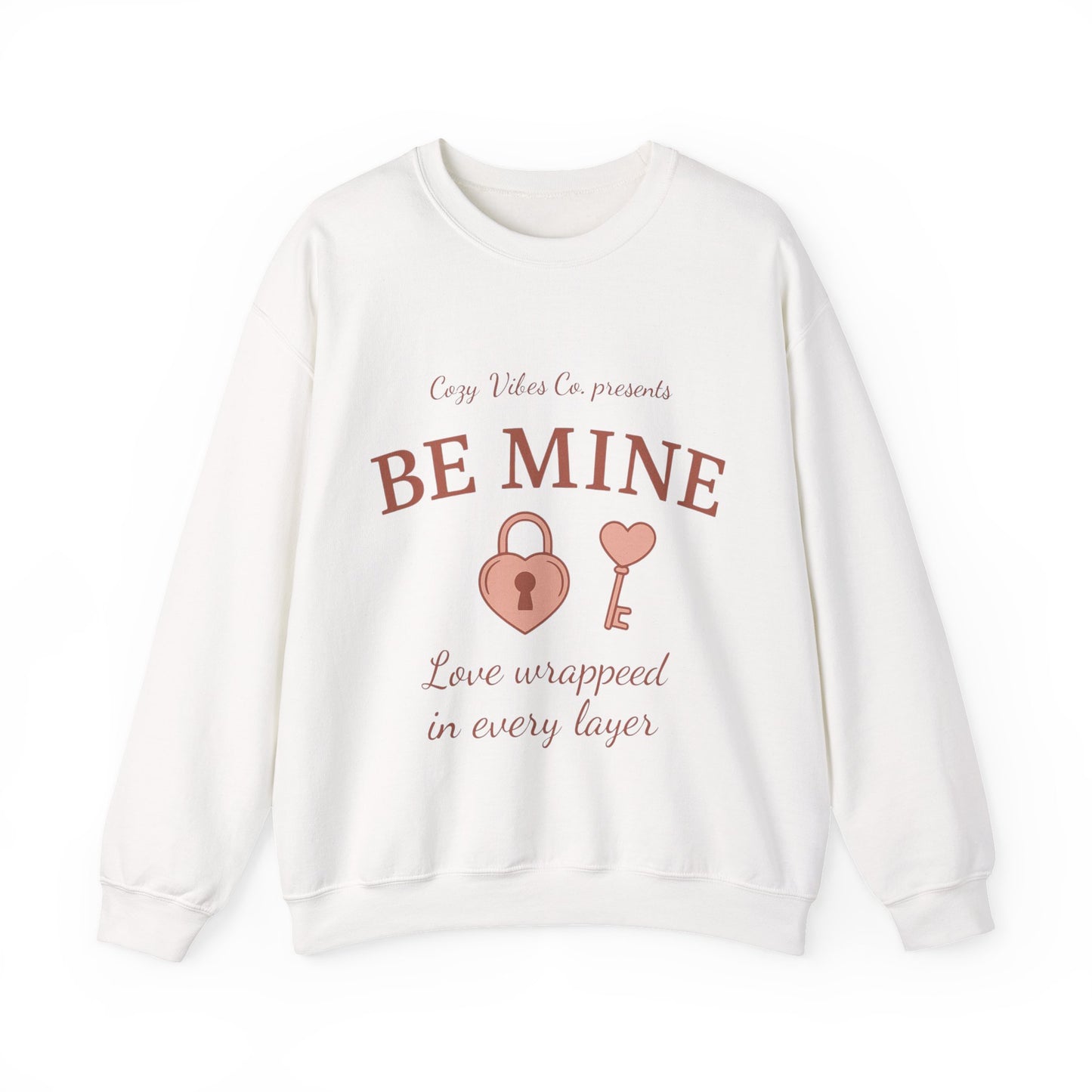 Be Mine Lock & Key Crewneck Sweatshirt — Romantic Valentine’s Day Pullover