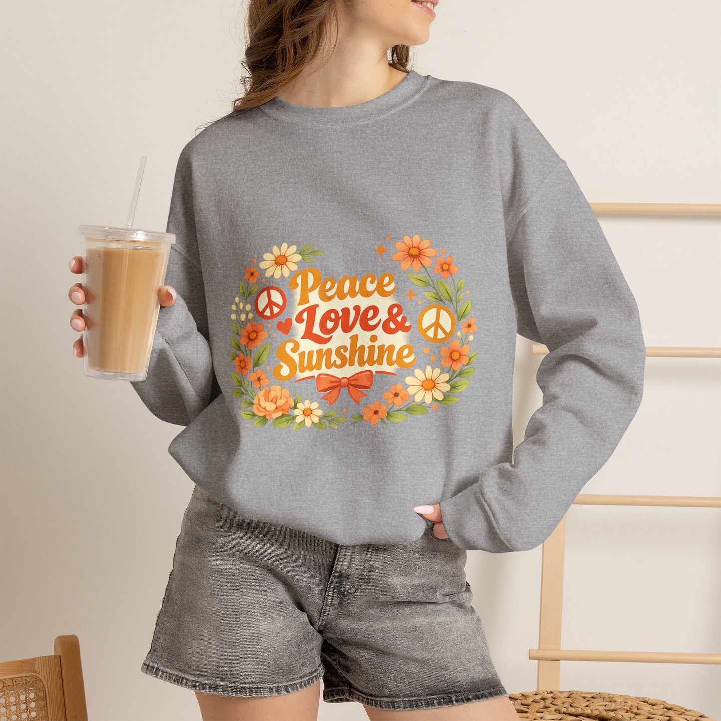 Peace Love and Summer Sweatshirt — Summer Vibes Crewneck
