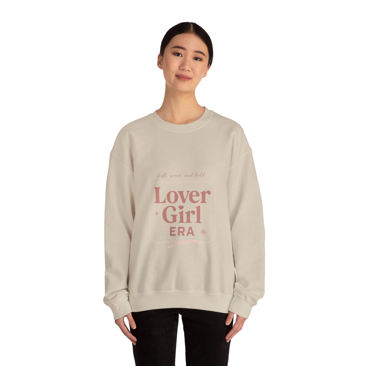 Lover Girl Valentines Sweatshirt | Cute Typography Heart Design