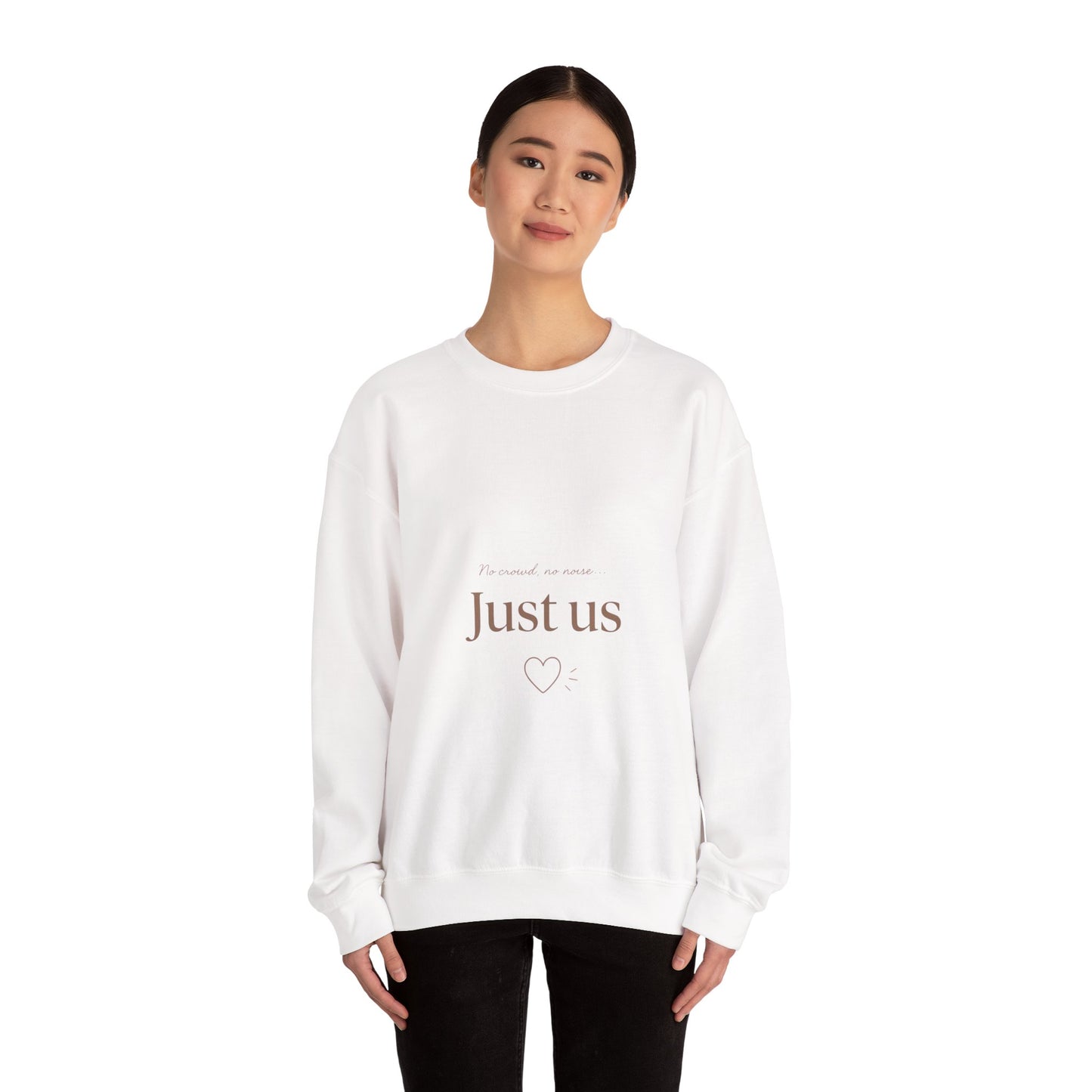Just Us heart sweatshirt | minimalist couples crewneck