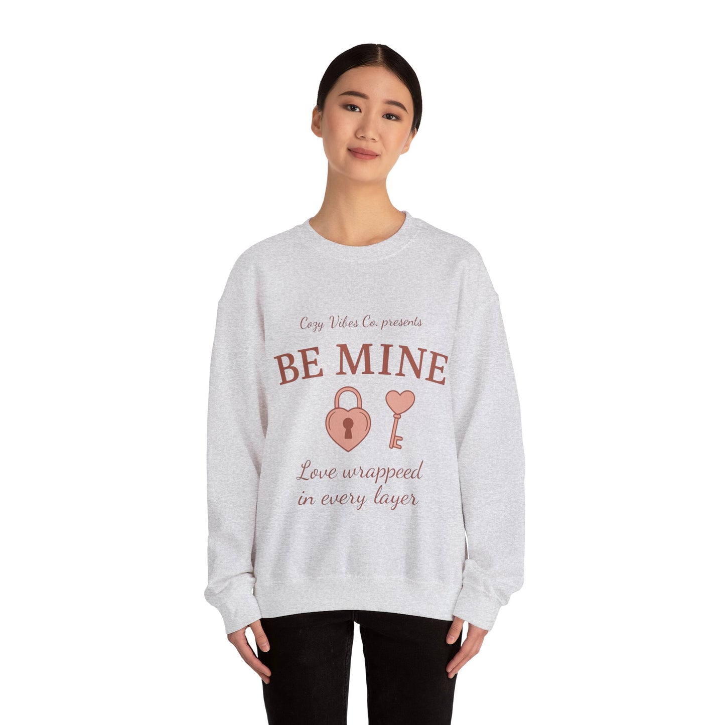 Be Mine Lock & Key Crewneck Sweatshirt — Romantic Valentine’s Day Pullover