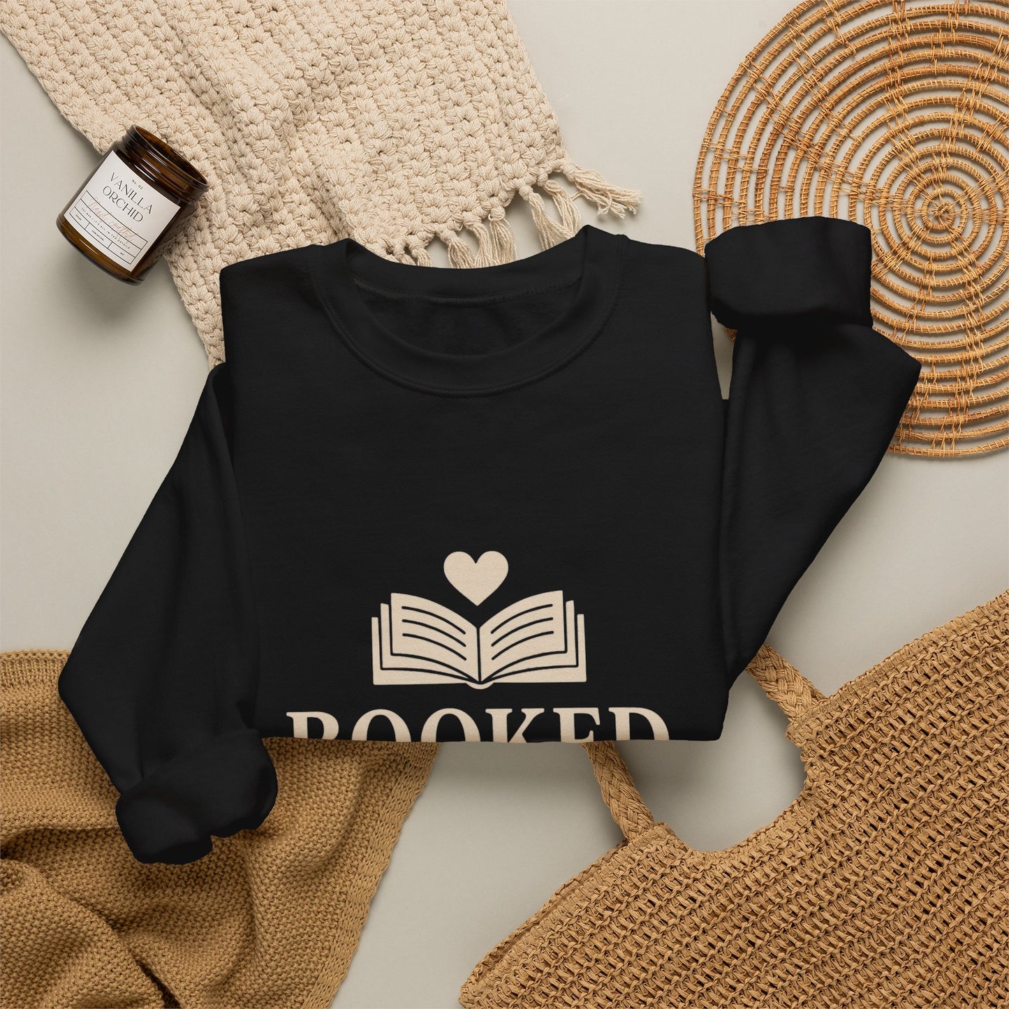Booked and in Love Sweatshirt | Book Lovers Crewneck, Reading Graphic