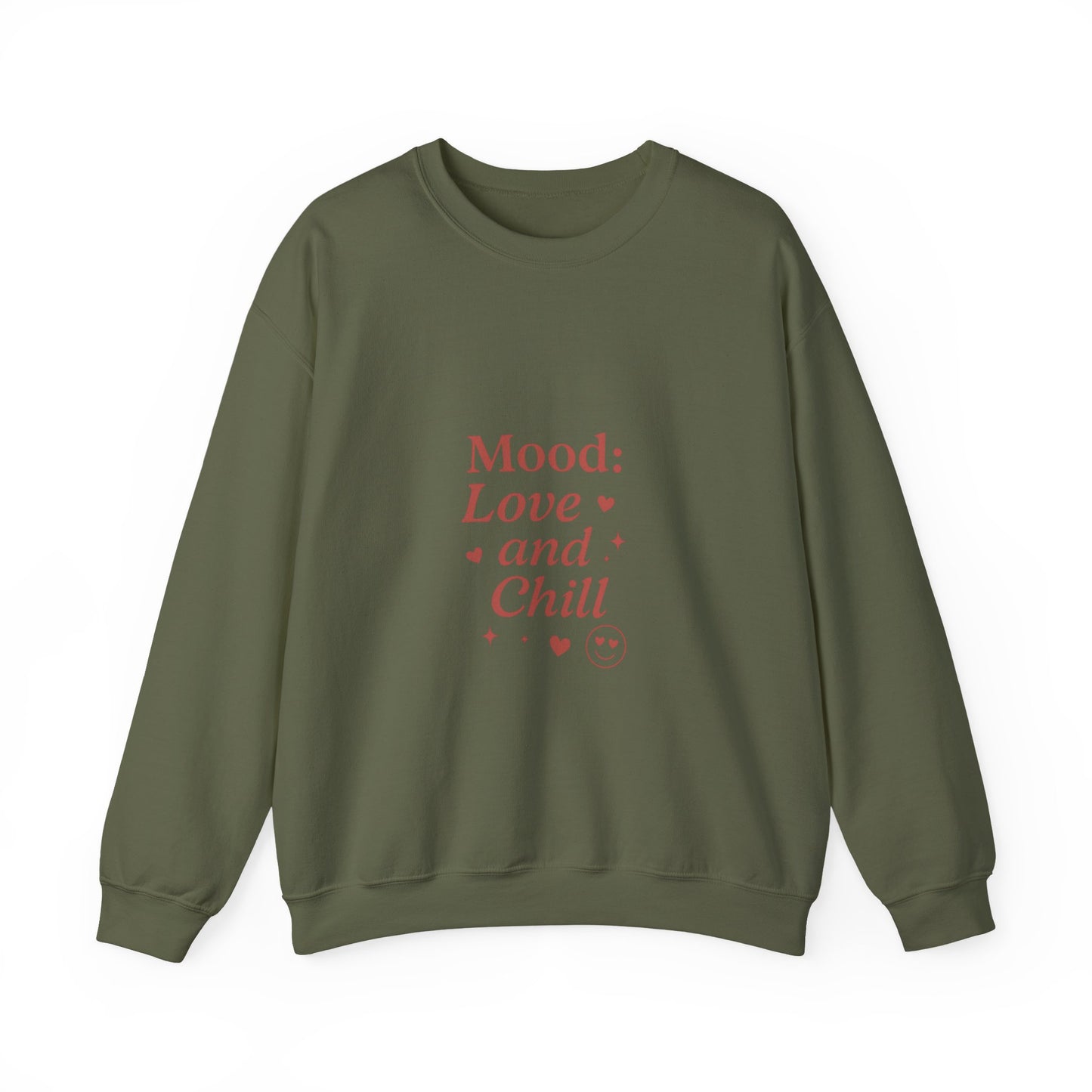 Mood: Love and Chill sweatshirt | Cozy slogan crewneck