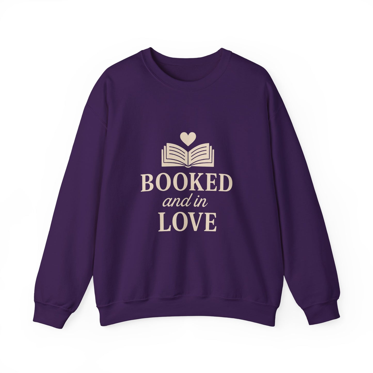 Booked and in Love Sweatshirt | Book Lovers Crewneck, Reading Graphic