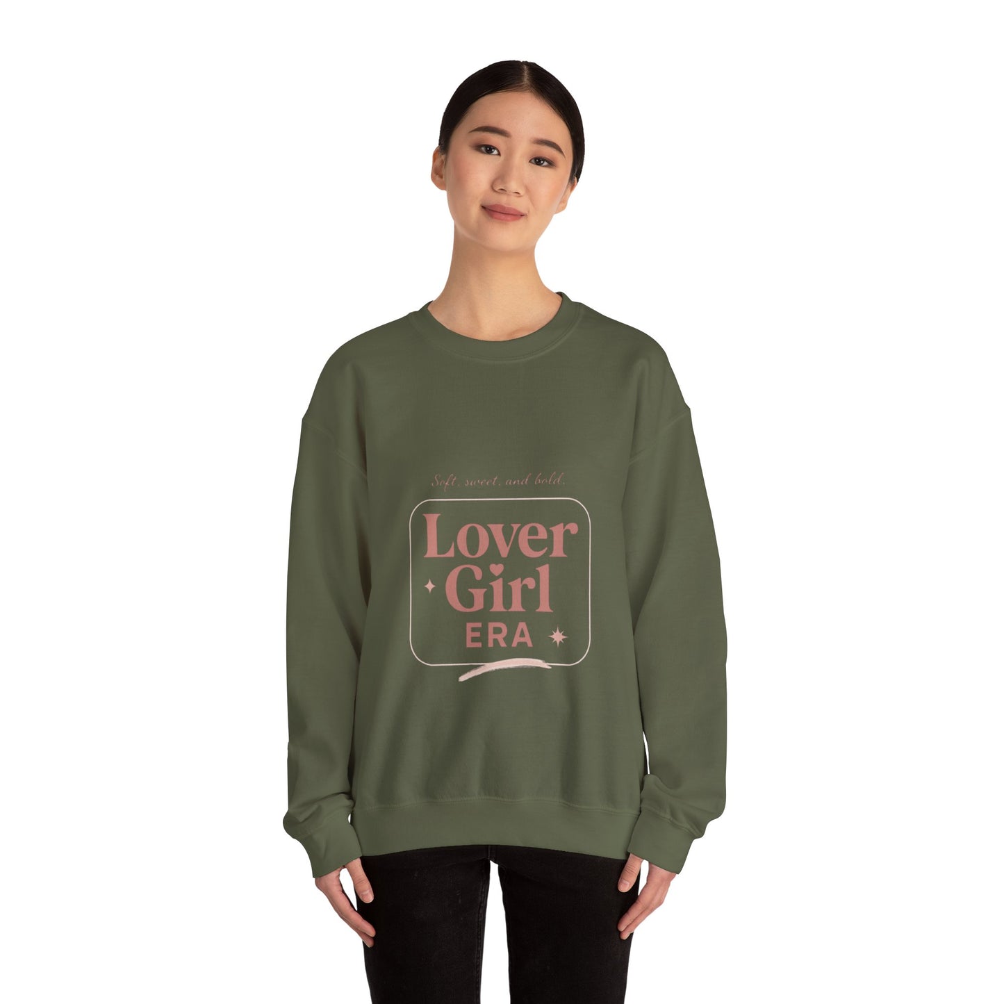 Lover Girl Valentines Sweatshirt | Cute Typography Heart Design