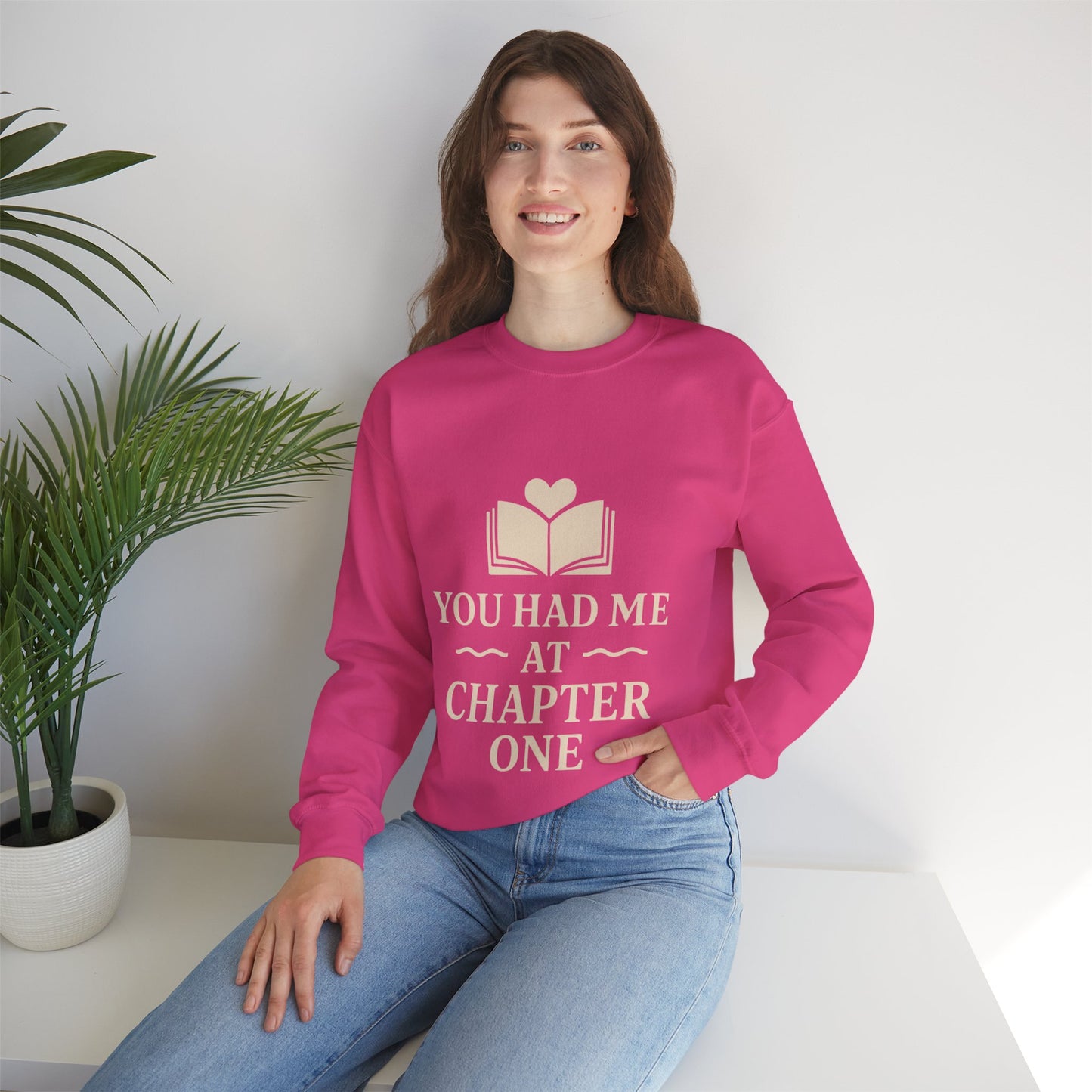 You Turned the Page Book Graphic Sweatshirt | Cozy Reading Quote Crewneck