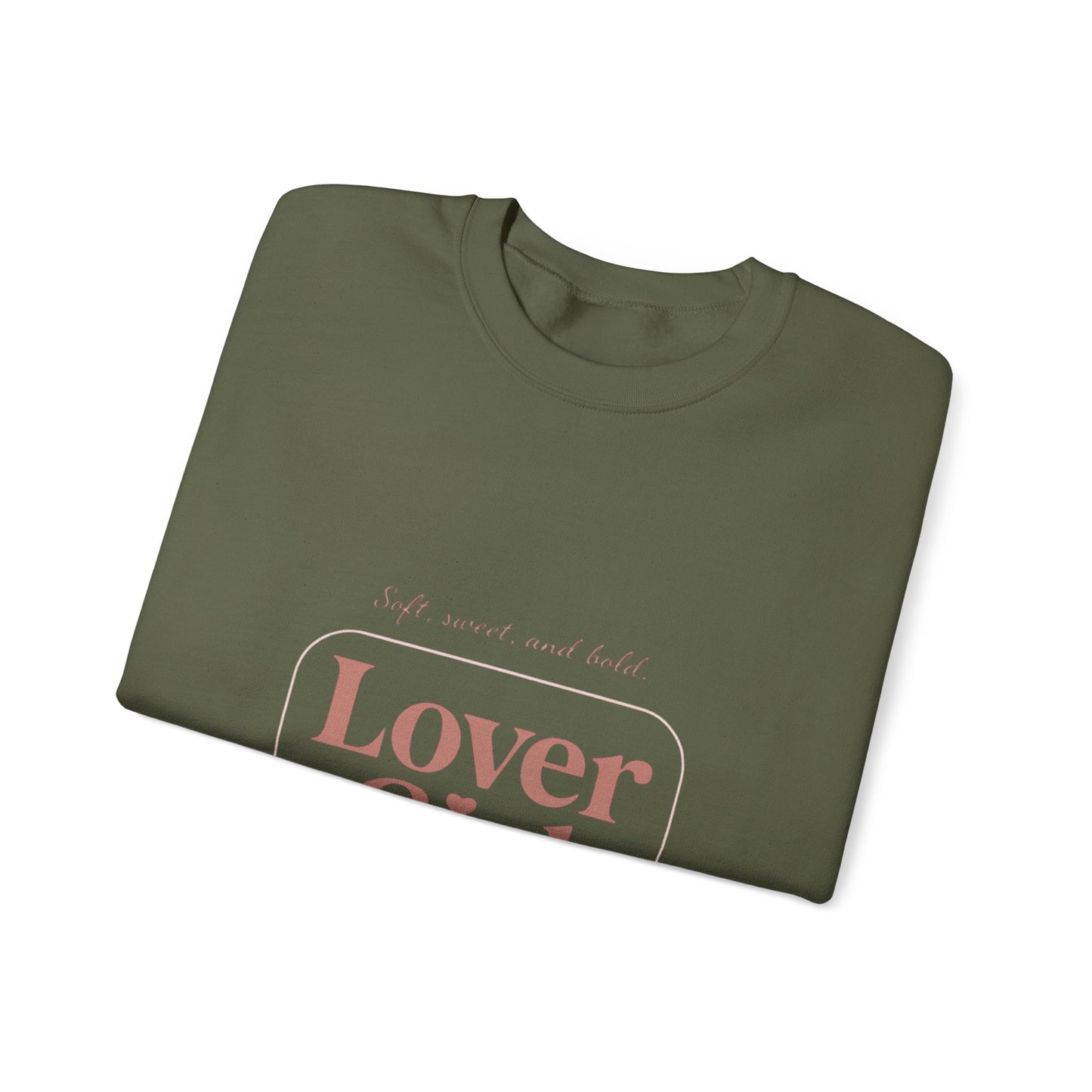 Lover Girl Valentines Sweatshirt | Cute Typography Heart Design