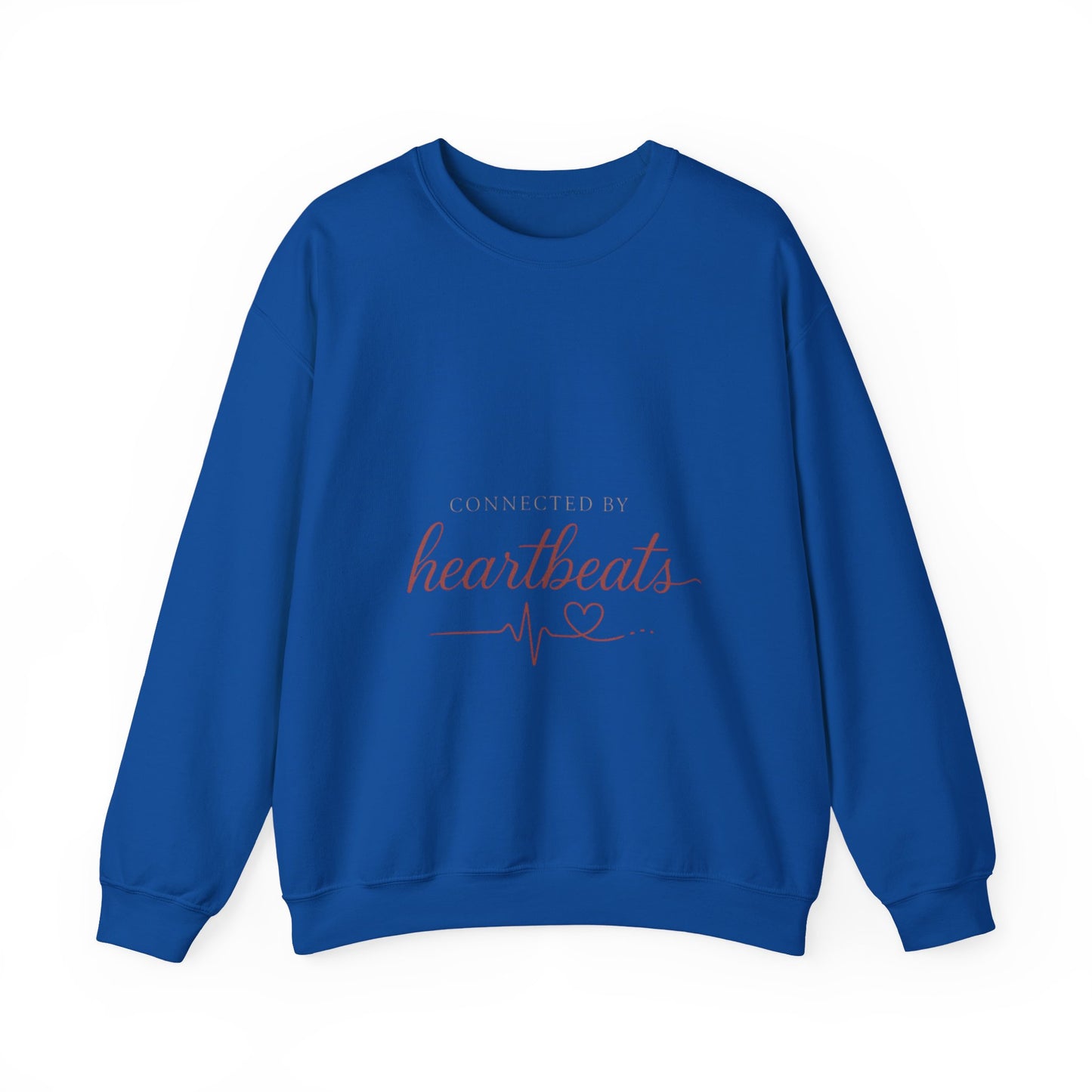 Connected by Heartbeats sweatshirt | heartbeat script design