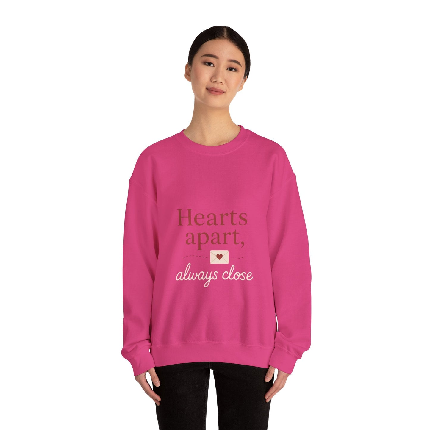 Hearts apart letterbox crewneck sweatshirt | long distance relationship Printify