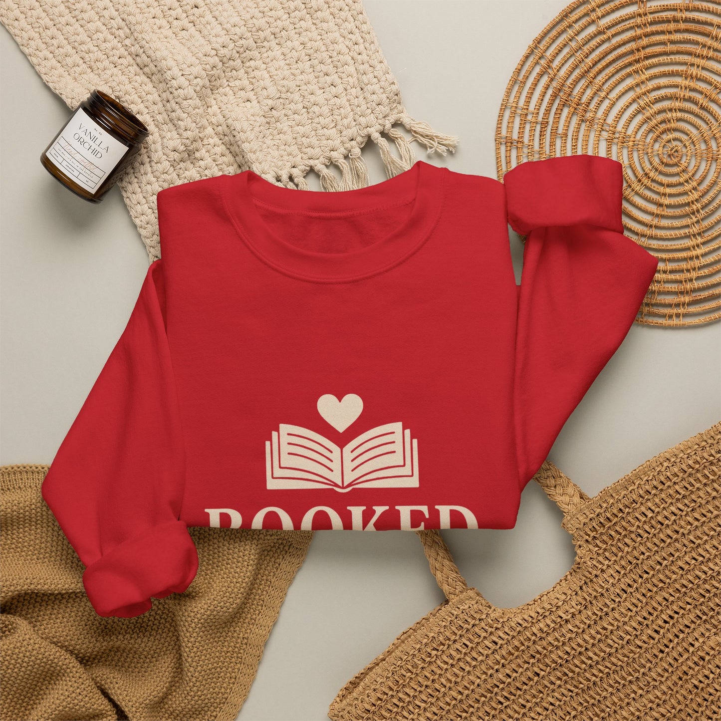 Booked and in Love Sweatshirt | Book Lovers Crewneck, Reading Graphic