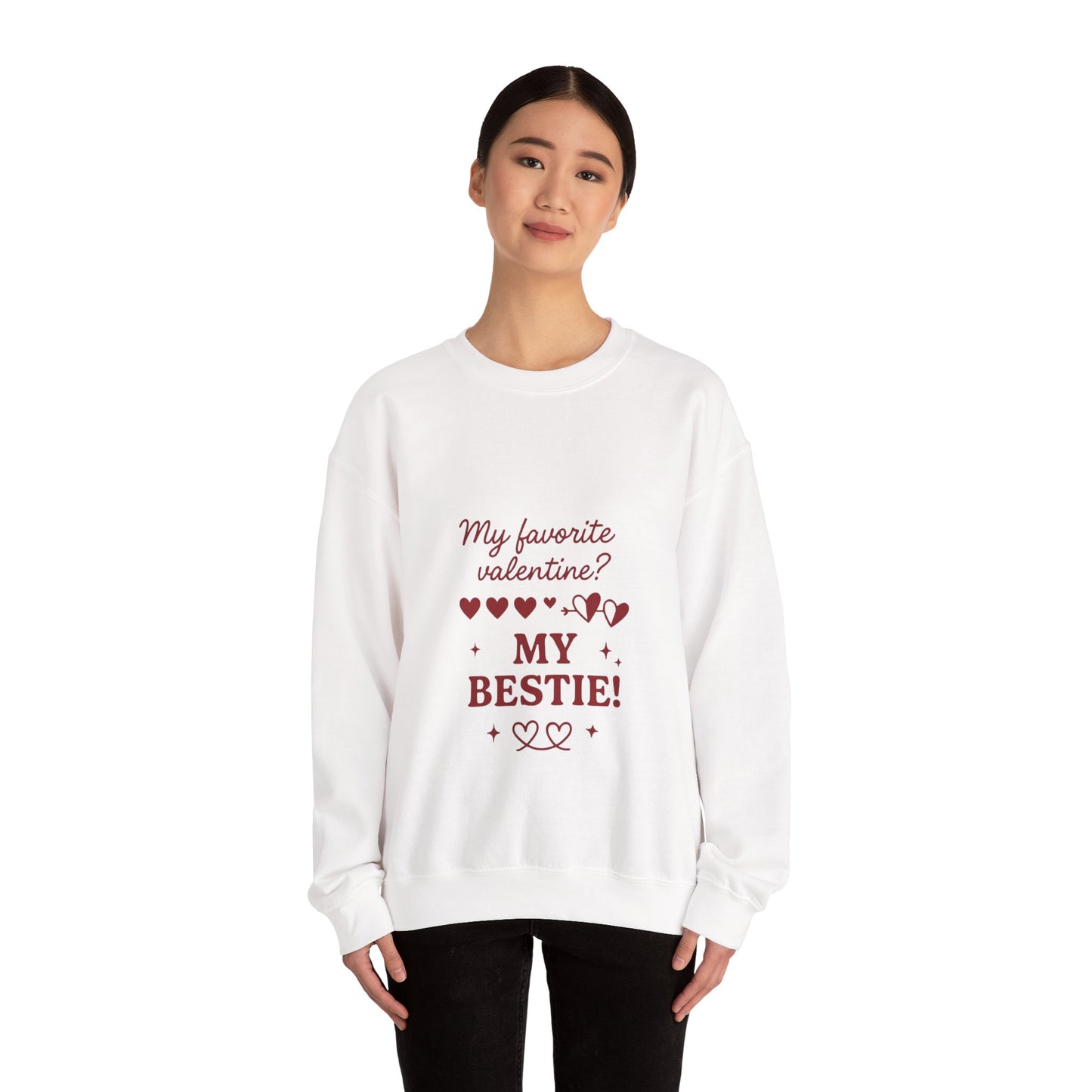 My Favorite Valentine My Bestie sweatshirt | Friendship Valentine Crewneck
