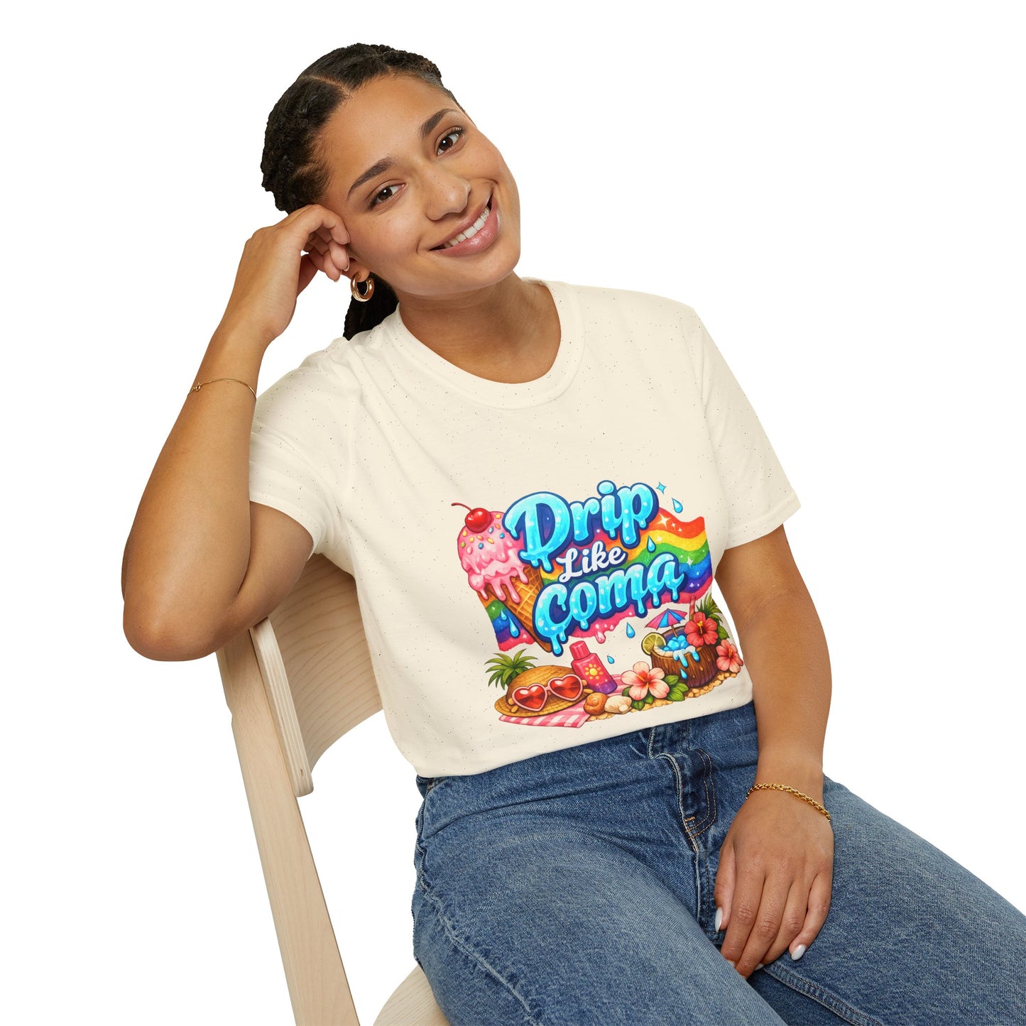 Drip Like Coma Tropical Graphic T-Shirt