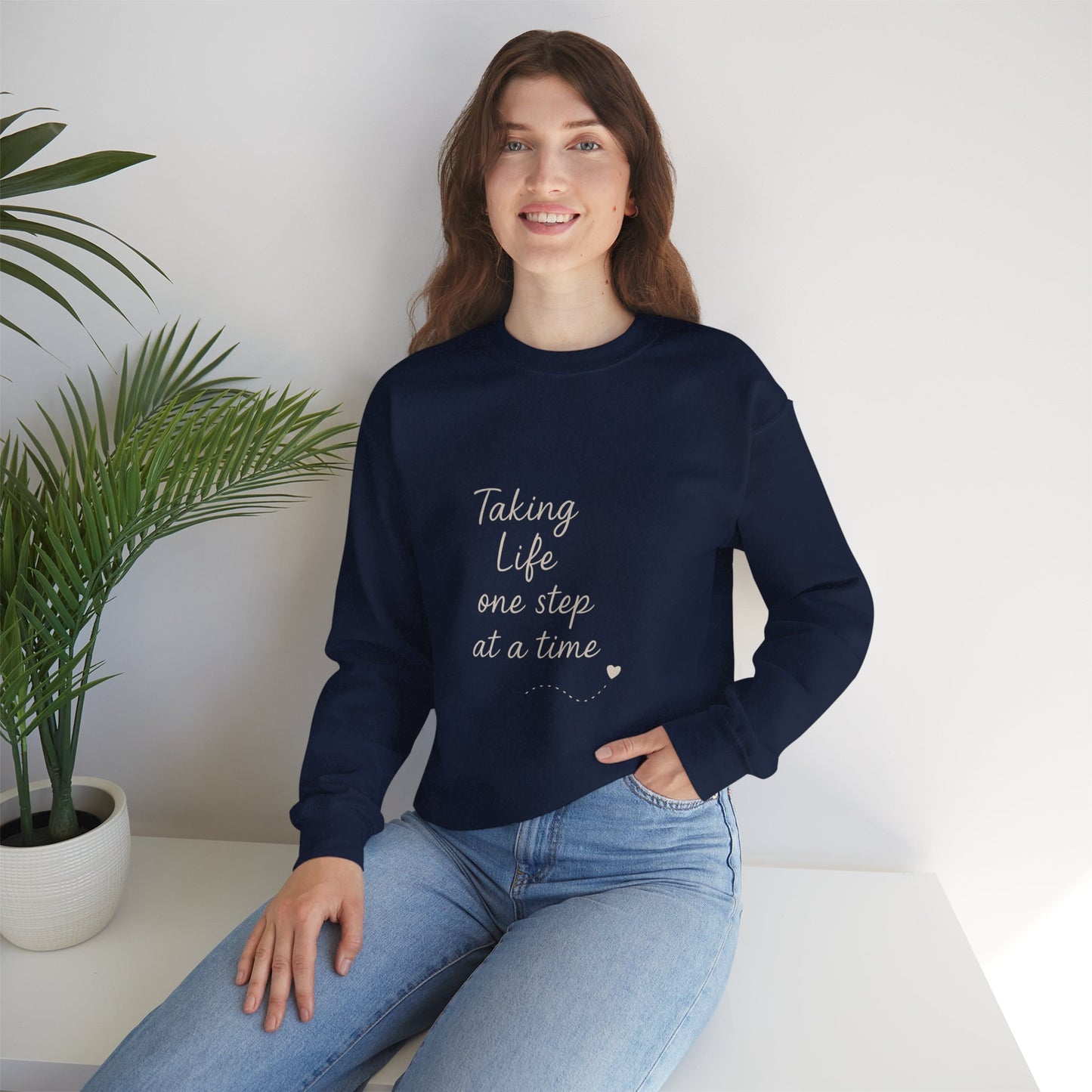 Taking Life One Step at a Time Crewneck Sweatshirt