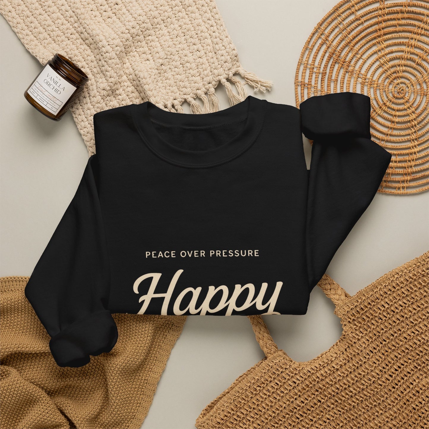 Happy Unavailable Sweatshirt | Peace Over Pressure, Broken Heart Graphic